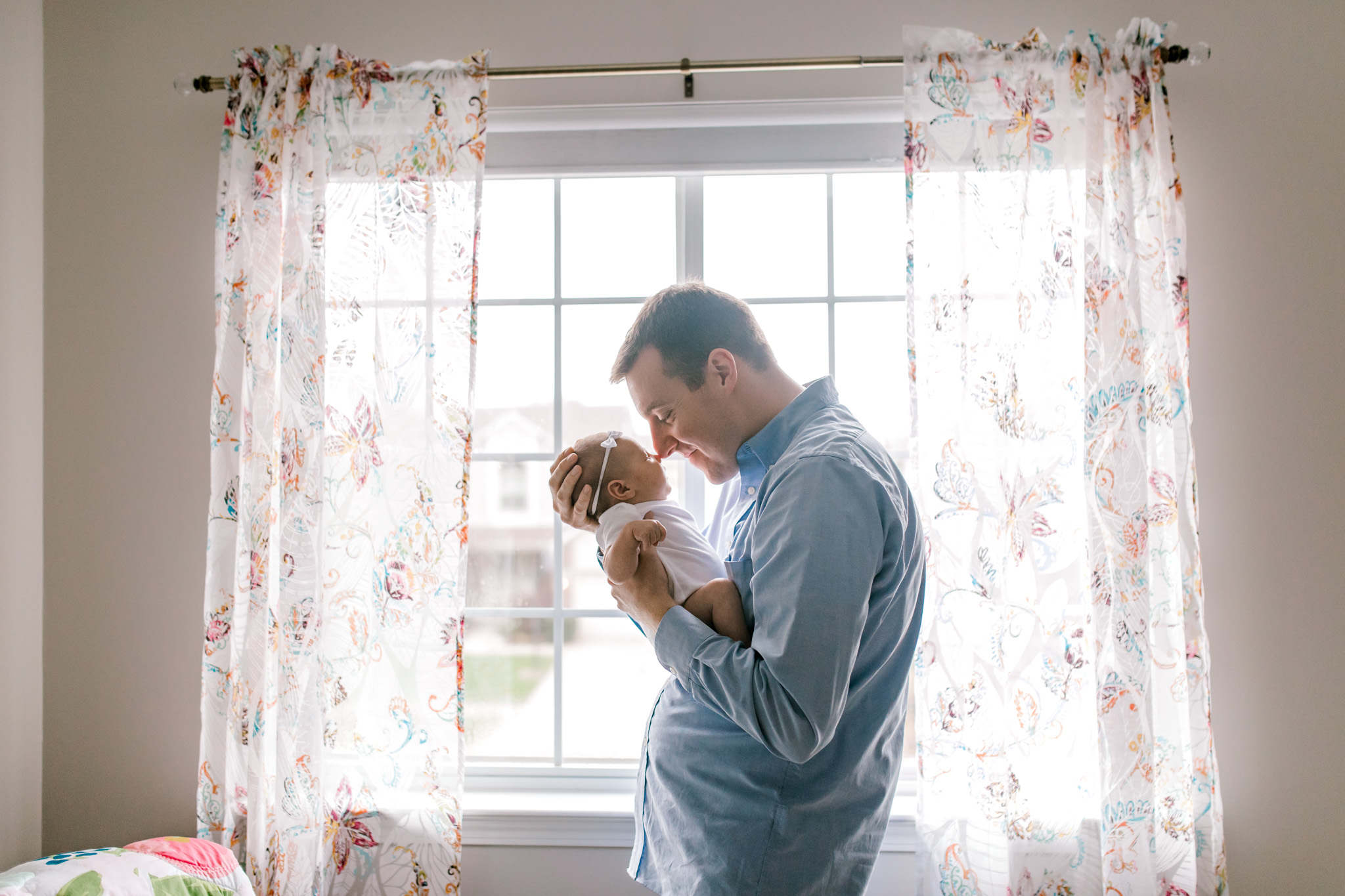 Baby girl in-home lifestyle newborn session | Whimsical colorful nursery | West Michigan Lifestyle Photography v