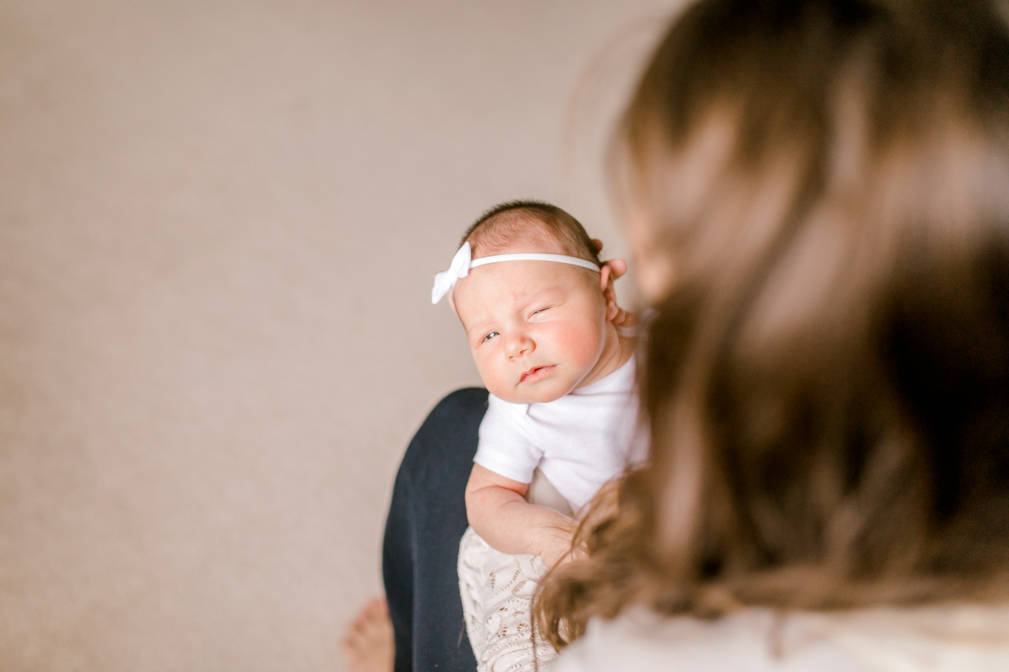 Baby girl in-home lifestyle newborn session | Whimsical colorful nursery | West Michigan Lifestyle Photography 