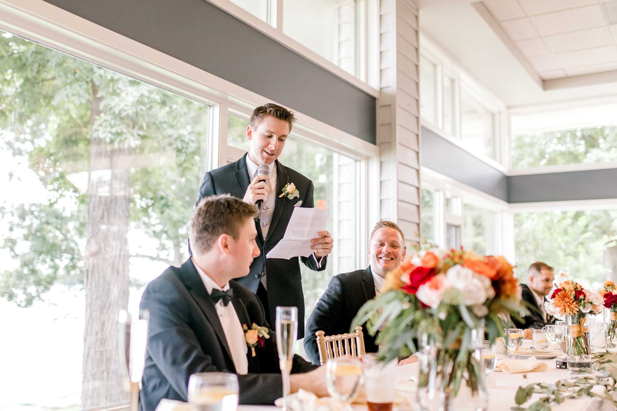 Fall Country Club Wedding in Michigan | Outdoor Autumn Wedding | Classic black and white wedding | Laurenda Marie Photography