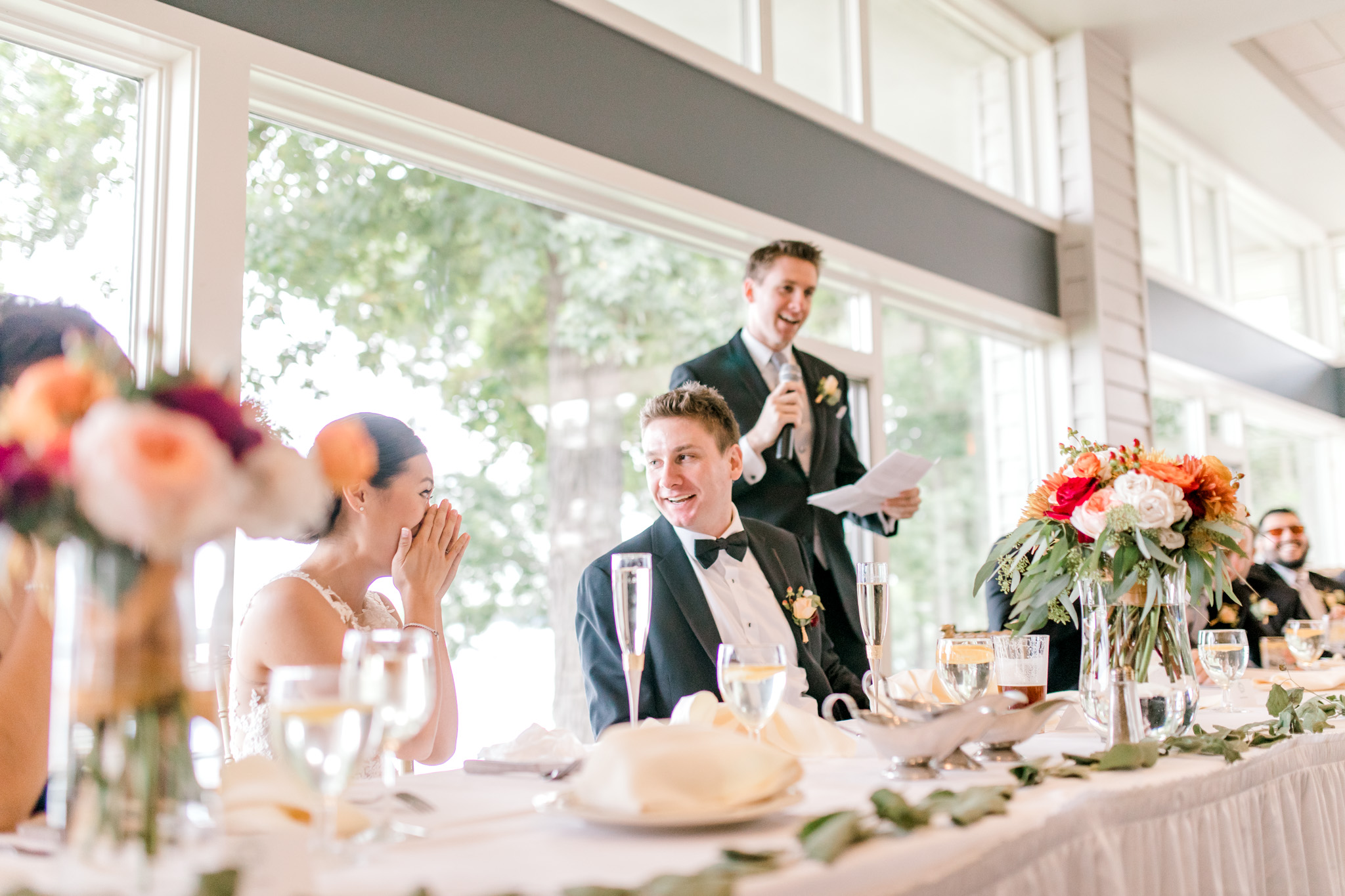Fall Country Club Wedding in Michigan | Outdoor Autumn Wedding | Classic black and white wedding | Laurenda Marie Photography