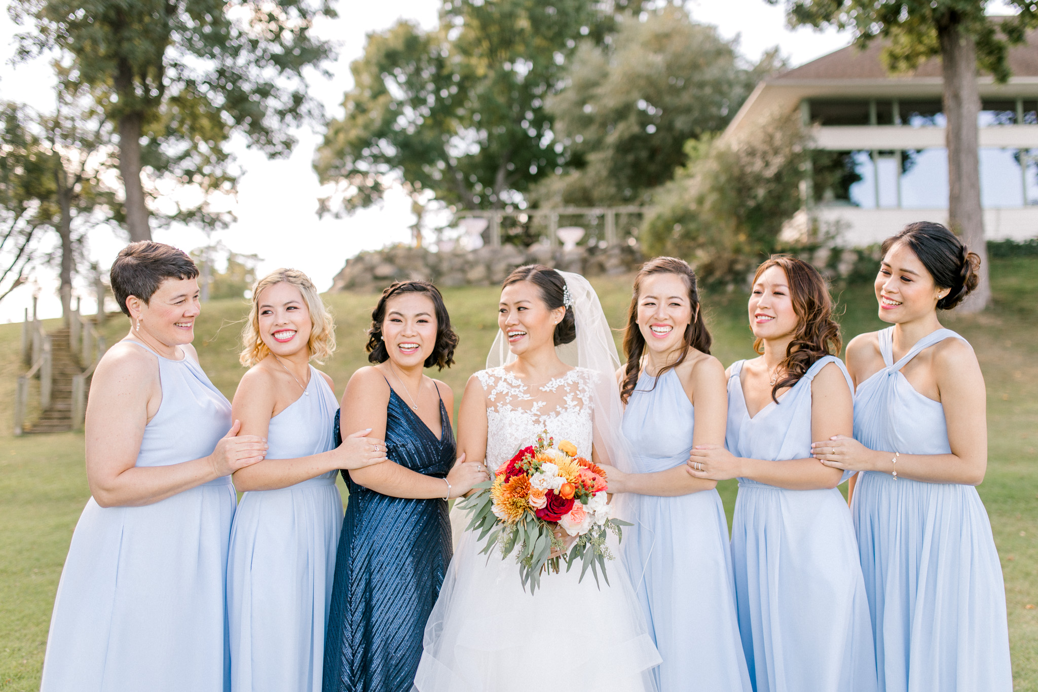 Fall Country Club Wedding in Michigan | Outdoor Autumn Wedding | Classic black and white wedding | Laurenda Marie Photography