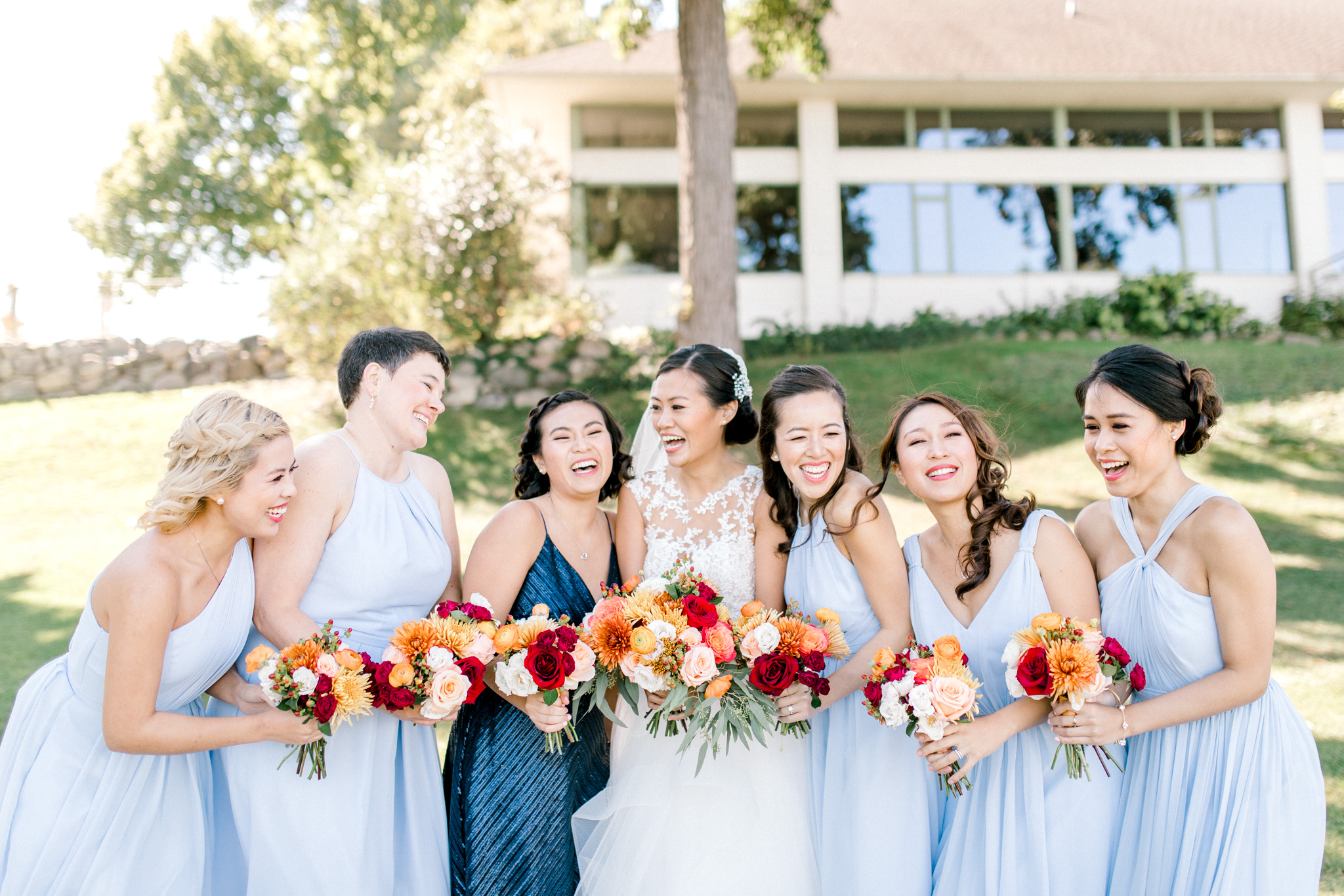 Fall Country Club Wedding in Michigan | Outdoor Autumn Wedding | Classic black and white wedding | Laurenda Marie Photography