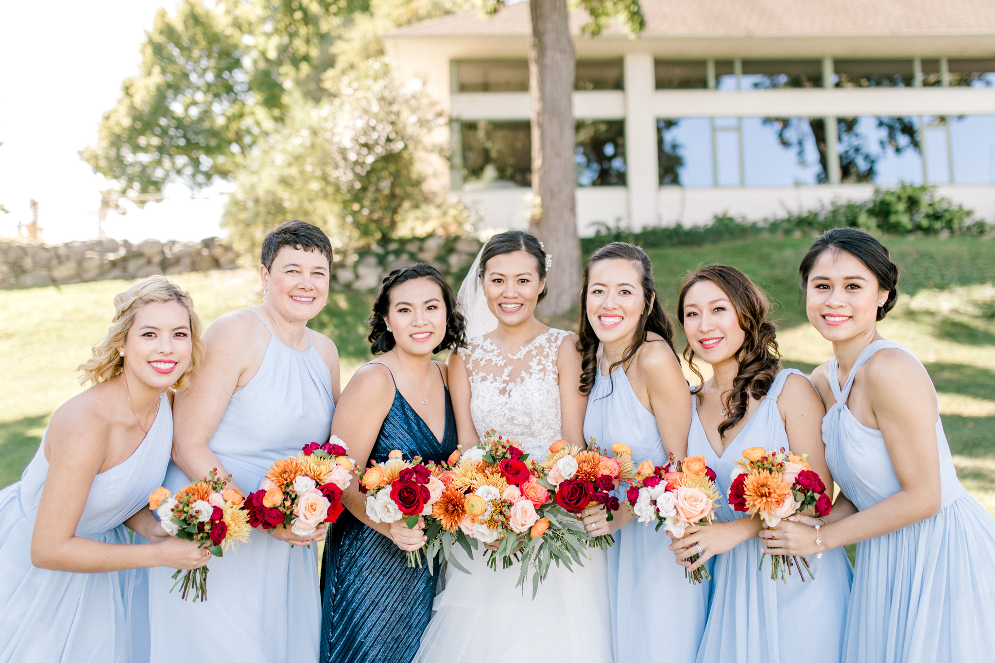 Fall Country Club Wedding in Michigan | Outdoor Autumn Wedding | Classic black and white wedding | Laurenda Marie Photography