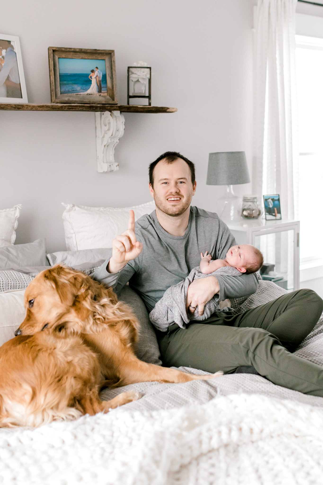 In-Home Newborn Lifestyle Photography | West Michigan Newborn Lifestyle Photographer | Light &amp; Airy Lifestyle Sessions | Michigan Newborn Photographer | Neutral Nautical Baby Boy Nursery