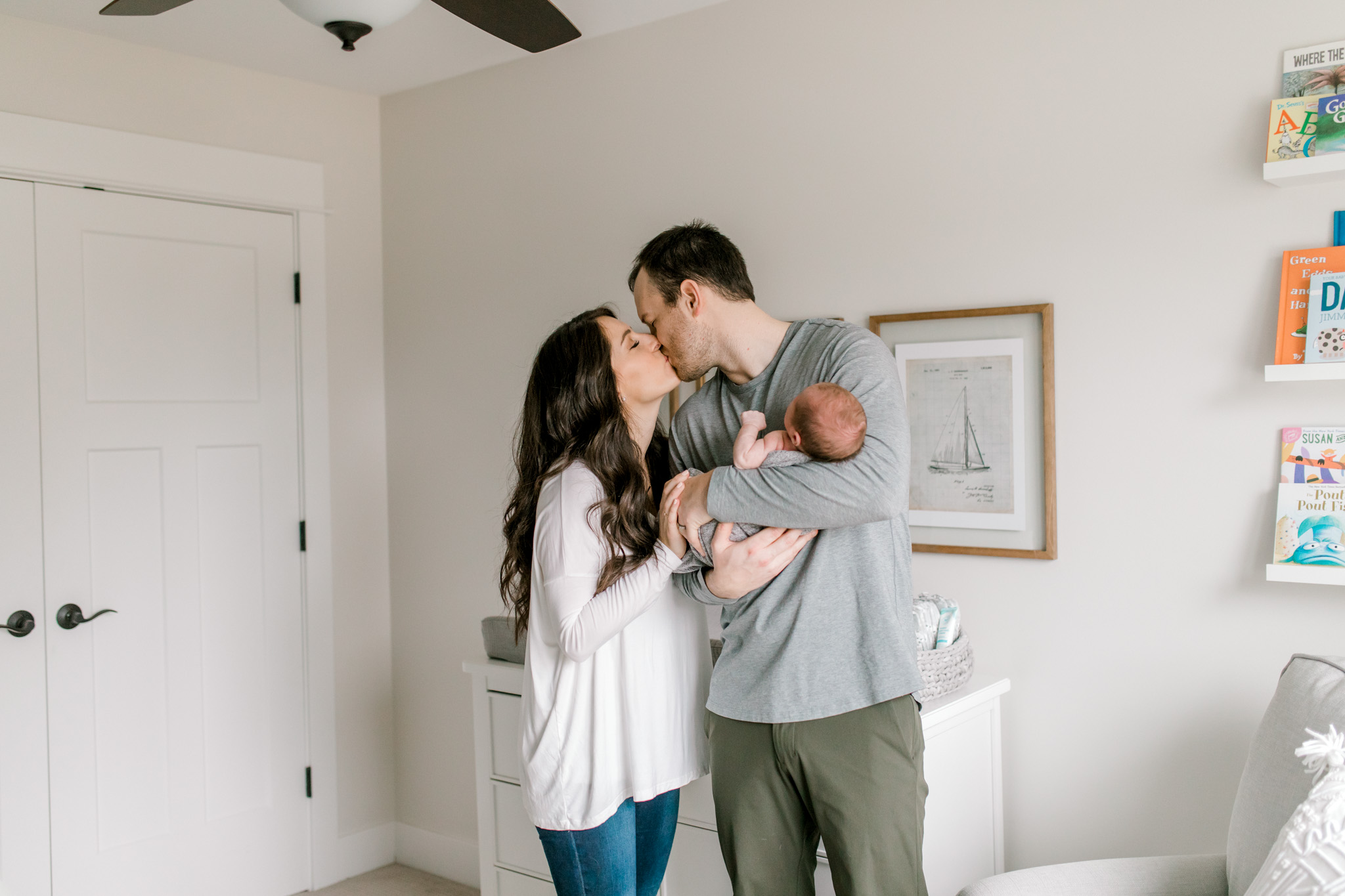 In-Home Newborn Lifestyle Photography | West Michigan Newborn Lifestyle Photographer | Light & Airy Lifestyle Sessions | Michigan Newborn Photographer | Neutral Nautical Baby Boy Nursery
