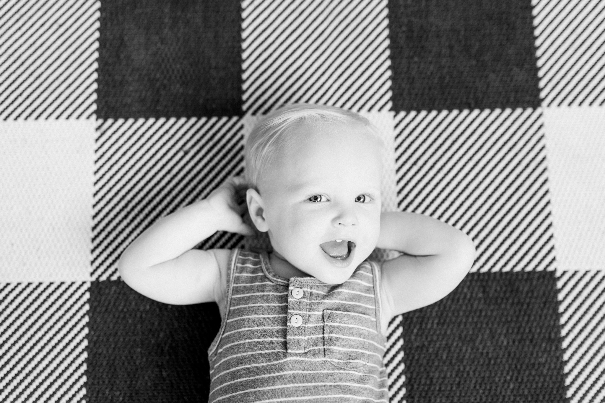 Baby Boy One Year Milestone Session | Natural Light Studio | West Michigan Lifestyle Photography