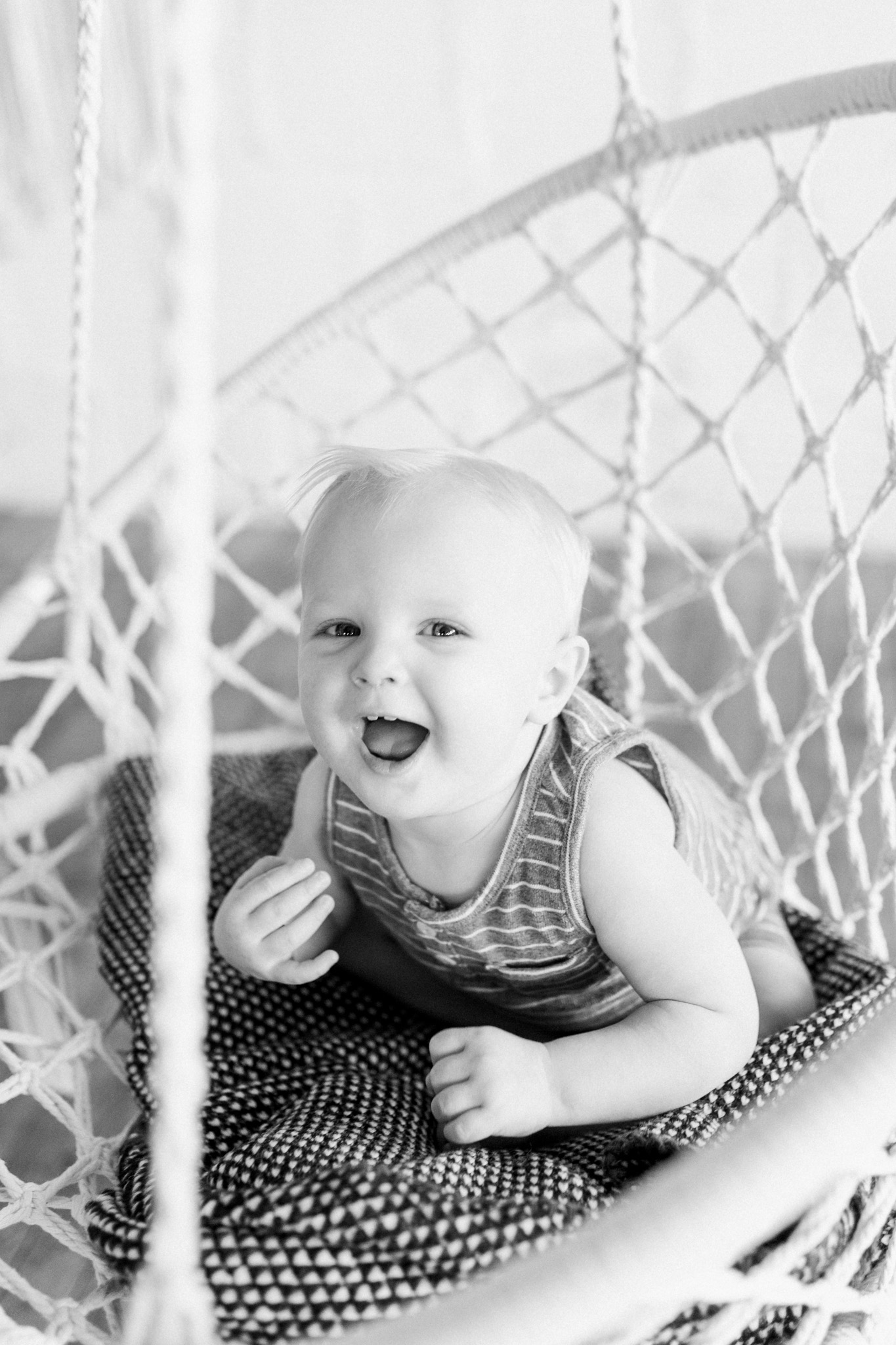 Baby Boy One Year Milestone Session | Natural Light Studio | West Michigan Lifestyle Photography