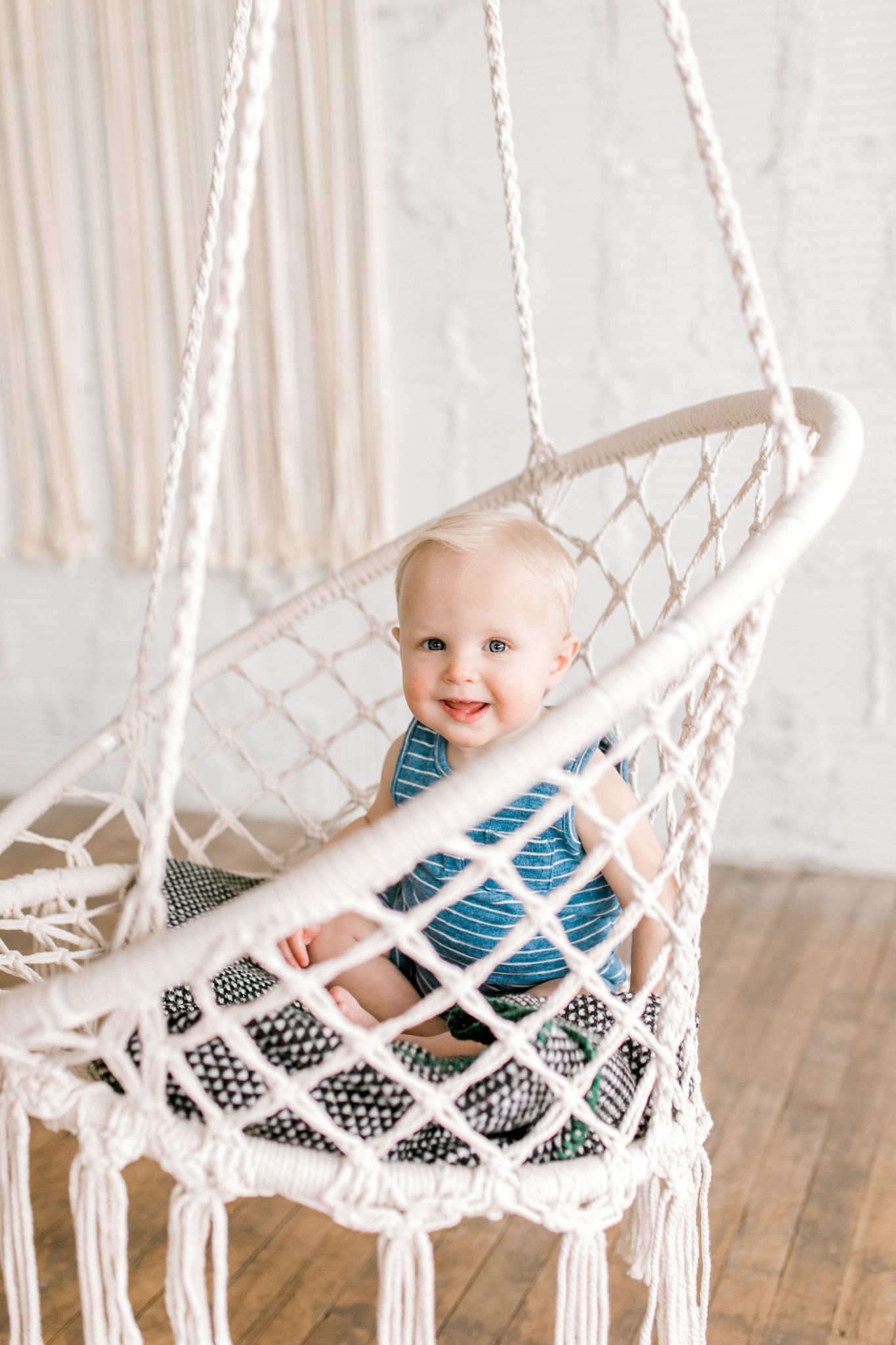 Baby Boy One Year Milestone Session | Natural Light Studio | West Michigan Lifestyle Photography