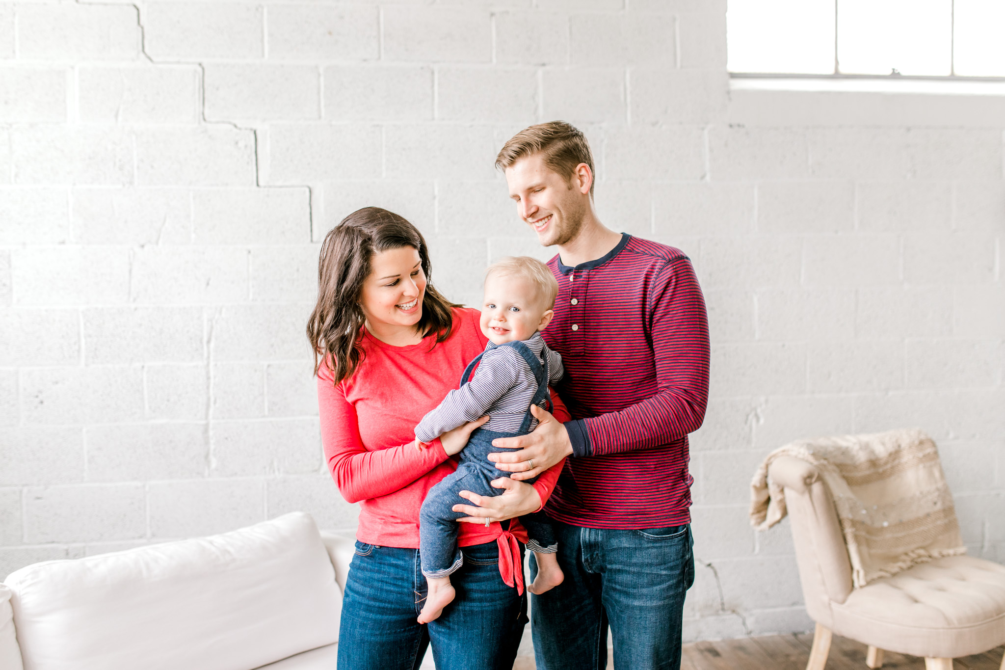 Baby Boy One Year Milestone Session | Natural Light Studio | West Michigan Lifestyle Photography
