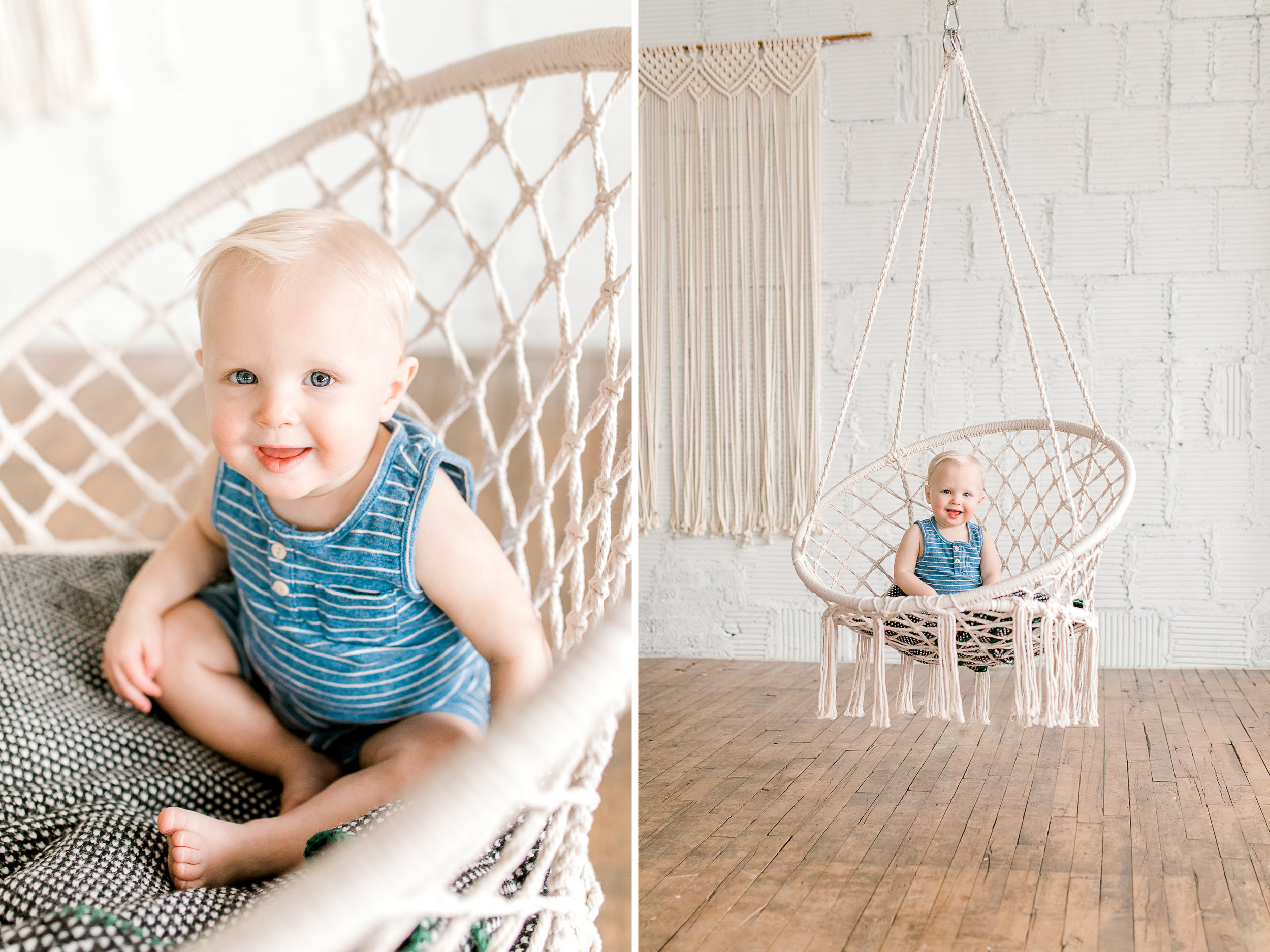 Baby Boy One Year Milestone Session | Natural Light Studio | West Michigan Lifestyle Photography