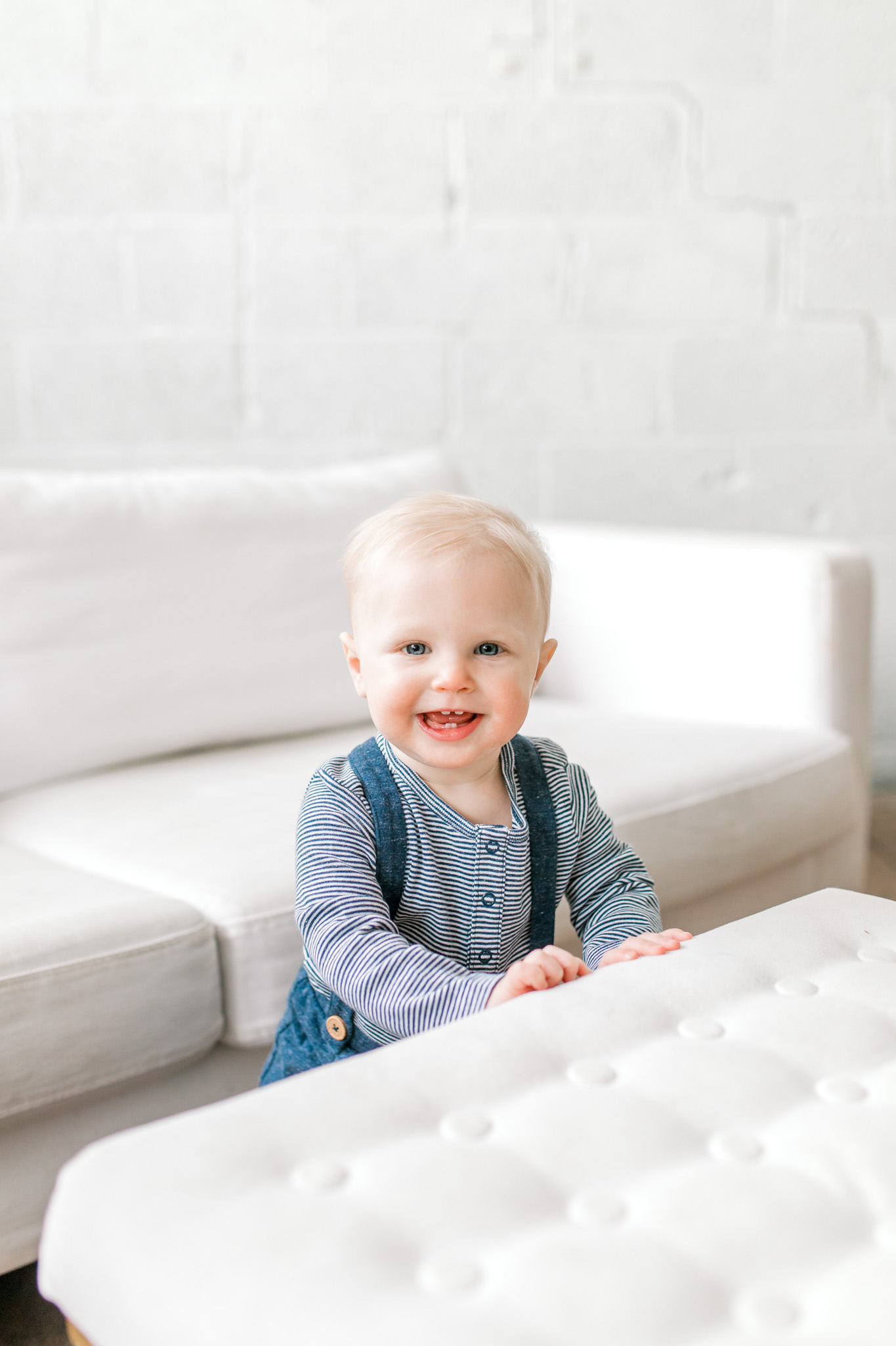 Baby Boy One Year Milestone Session | Natural Light Studio | West Michigan Lifestyle Photography