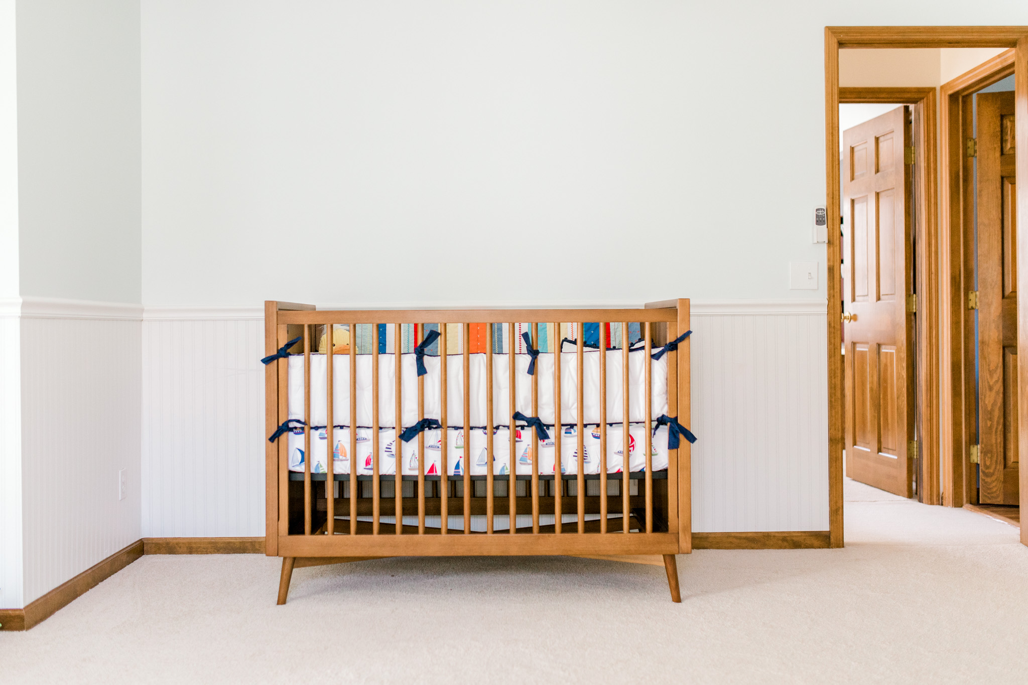 Nautical In-Home Newborn Lifestyle Session | Laurenda Marie Photography | Grand Haven, Michigan