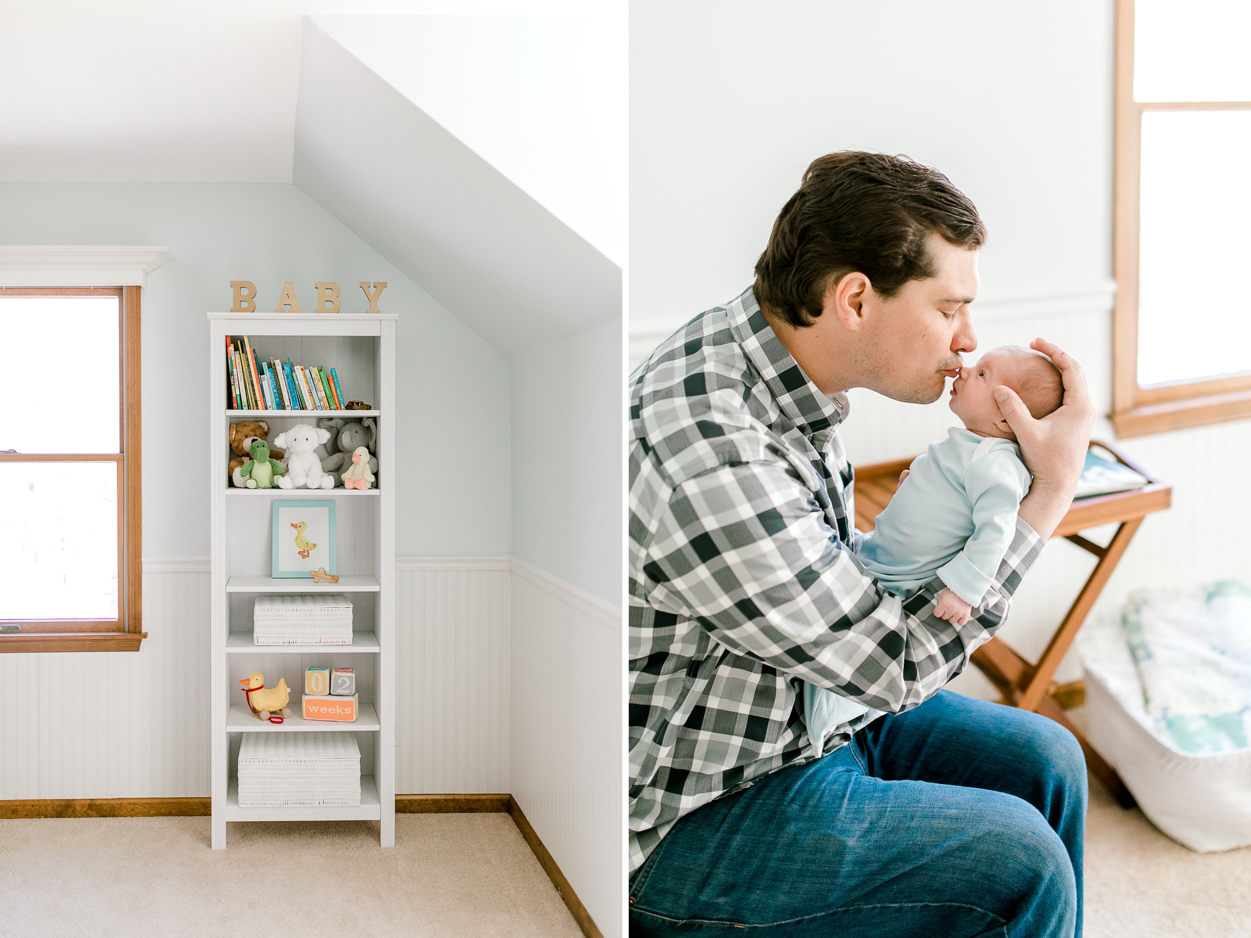 Nautical In-Home Newborn Lifestyle Session | Laurenda Marie Photography | Grand Haven, Michigan