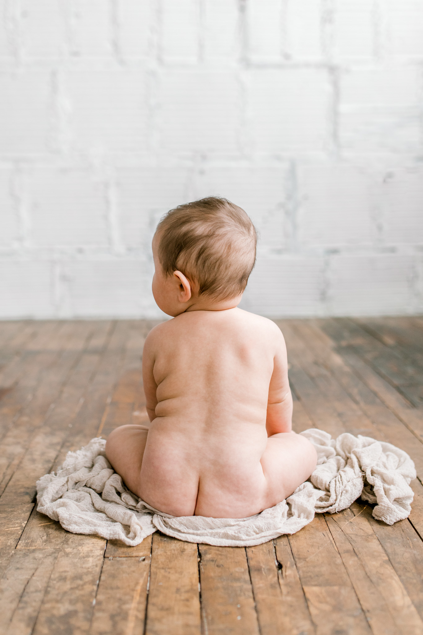 Natural Light Studio Session with 7 Month old Baby Boy | Grand Rapids, Michigan | Laurenda Marie Photography
