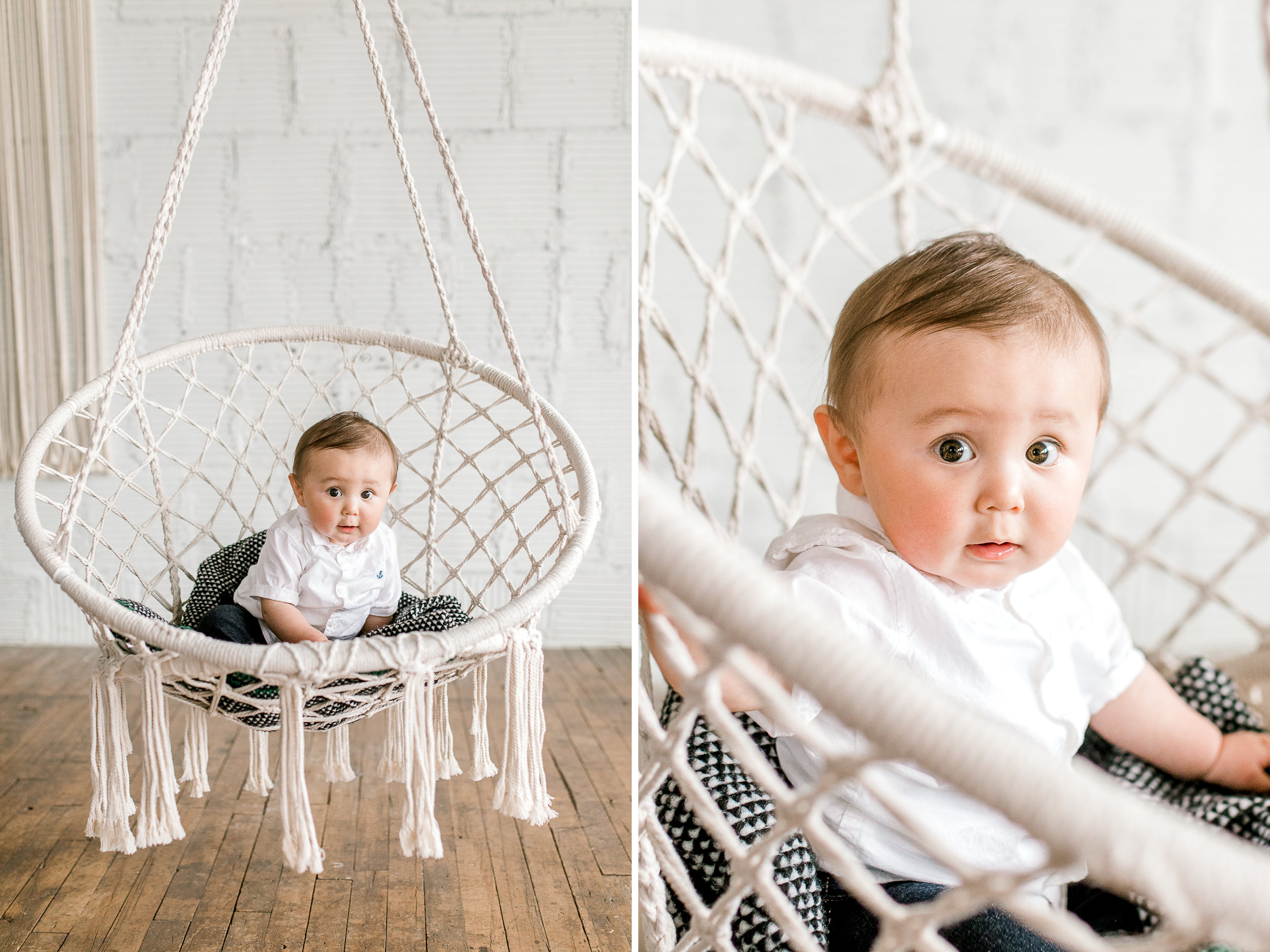 Natural Light Studio Session with 7 Month old Baby Boy | Grand Rapids, Michigan | Laurenda Marie Photography