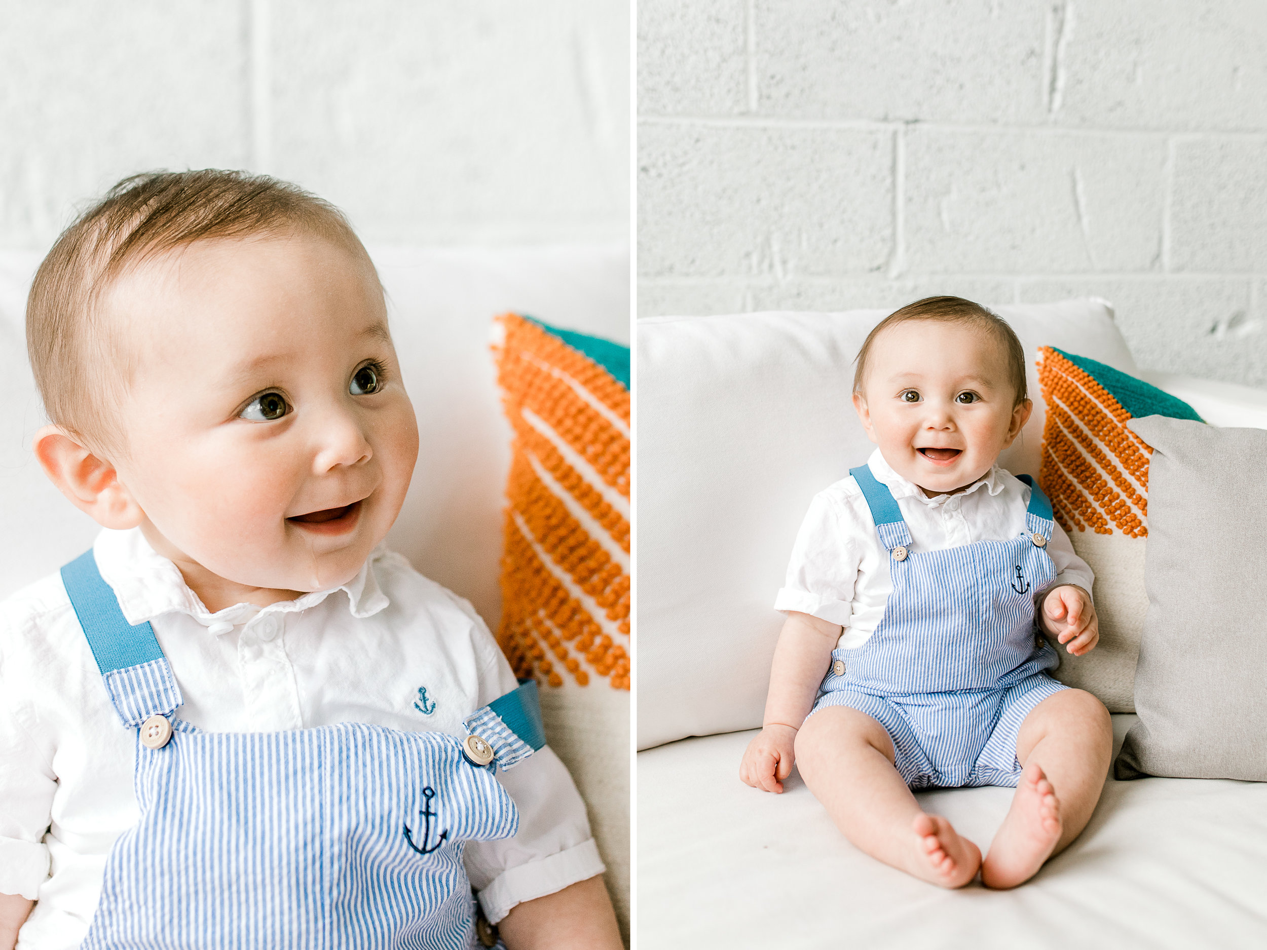 Natural Light Studio Session with 7 Month old Baby Boy | Grand Rapids, Michigan | Laurenda Marie Photography