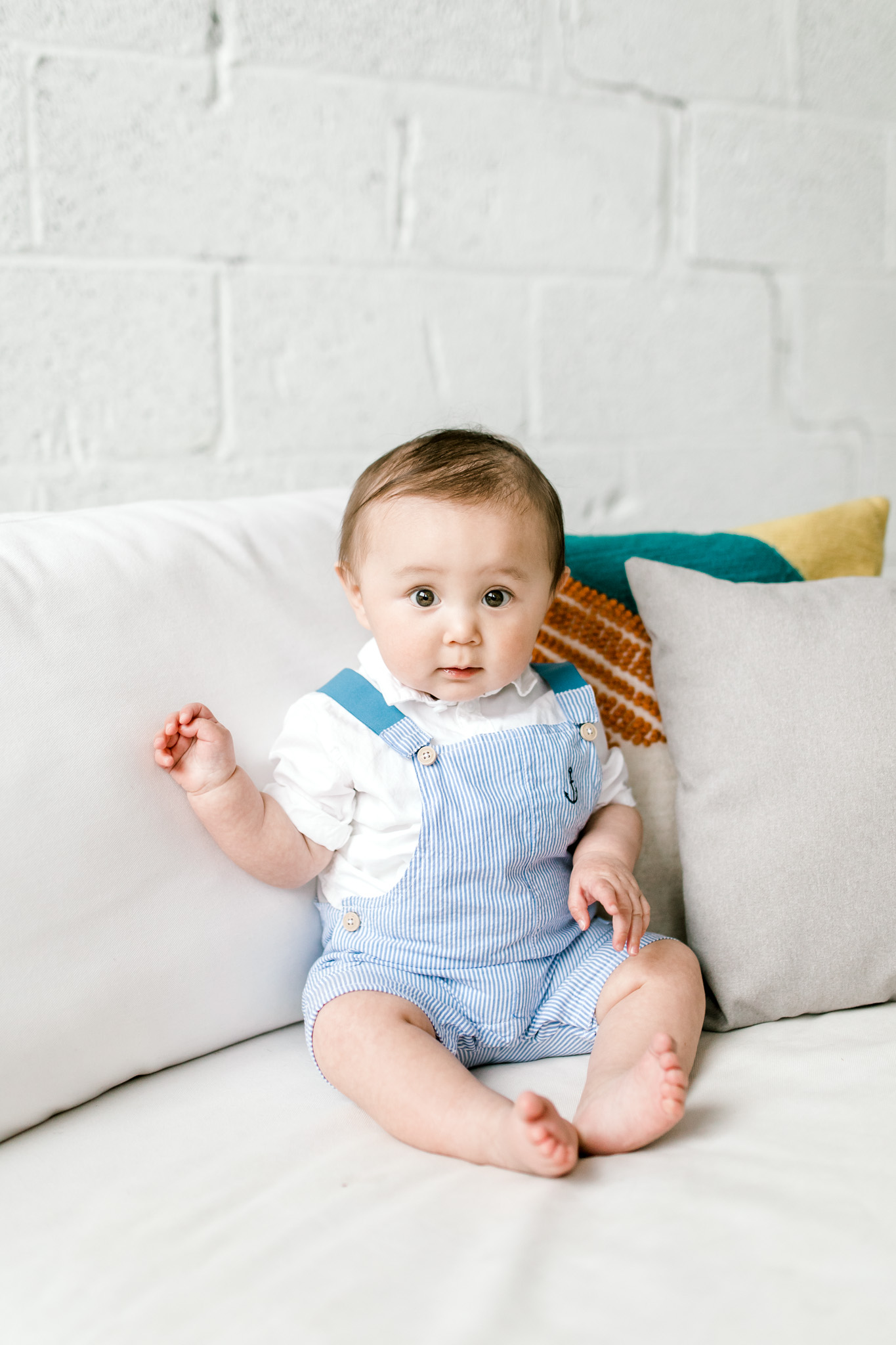 Natural Light Studio Session with 7 Month old Baby Boy | Grand Rapids, Michigan | Laurenda Marie Photography