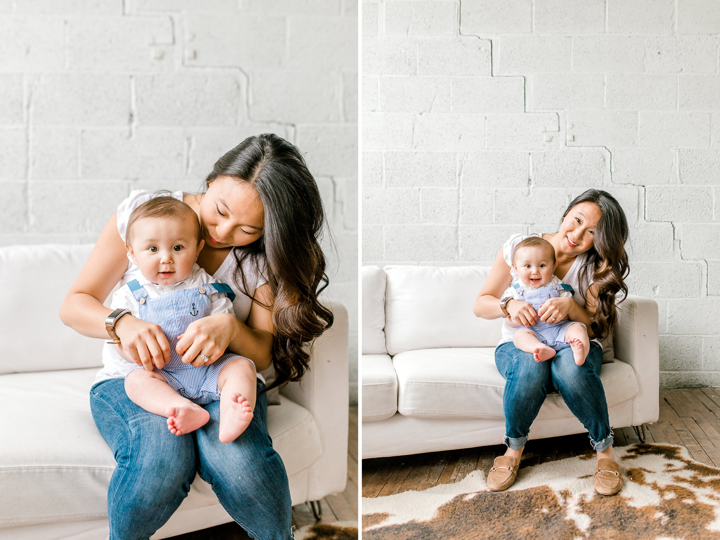 Natural Light Studio Session with 7 Month old Baby Boy | Grand Rapids, Michigan | Laurenda Marie Photography