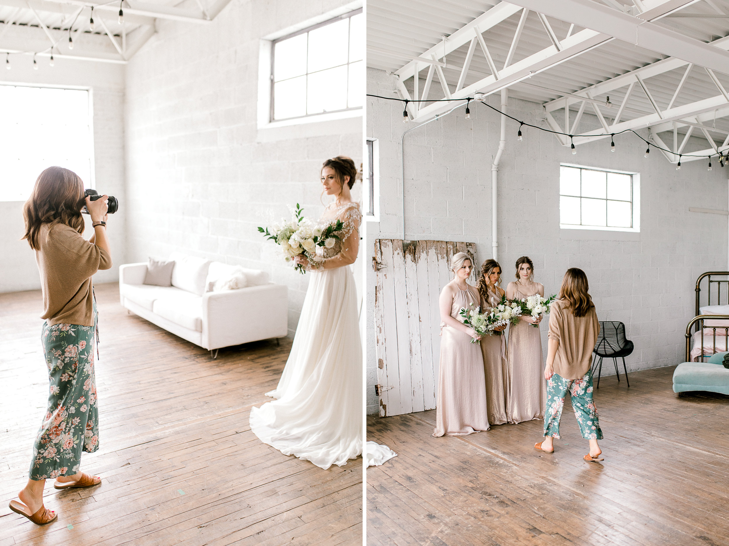 Styled Wedding Workshop | Champagne Bridesmaids Dresses | Edgy Romantic Wedding | West Michigan Wedding Photographer