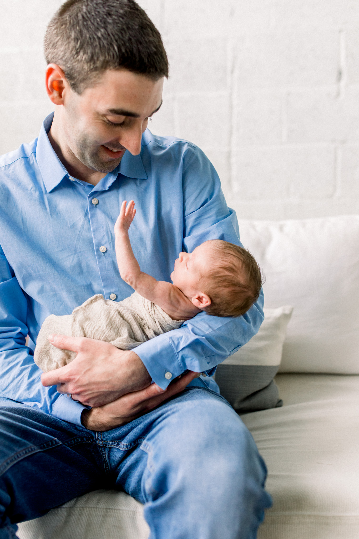 Newborn Lifestyle Session with Baby Boy | Grand Rapids Newborn Lifestyle Photographer | West Michigan