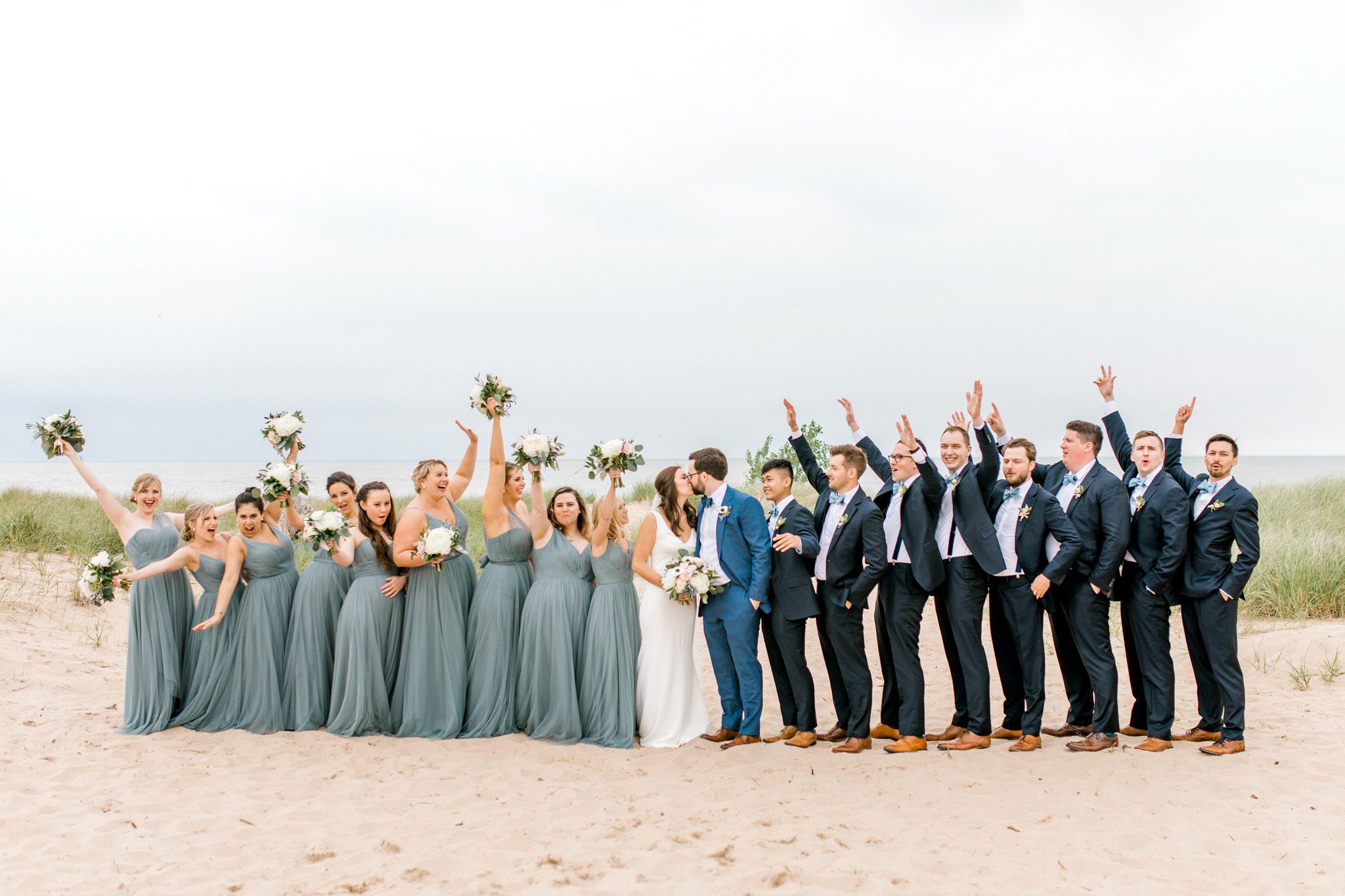 Rainy Vineyard Wedding in Southern Michigan | 12 Corners Vineyard Wedding | Beach Wedding in Michigan