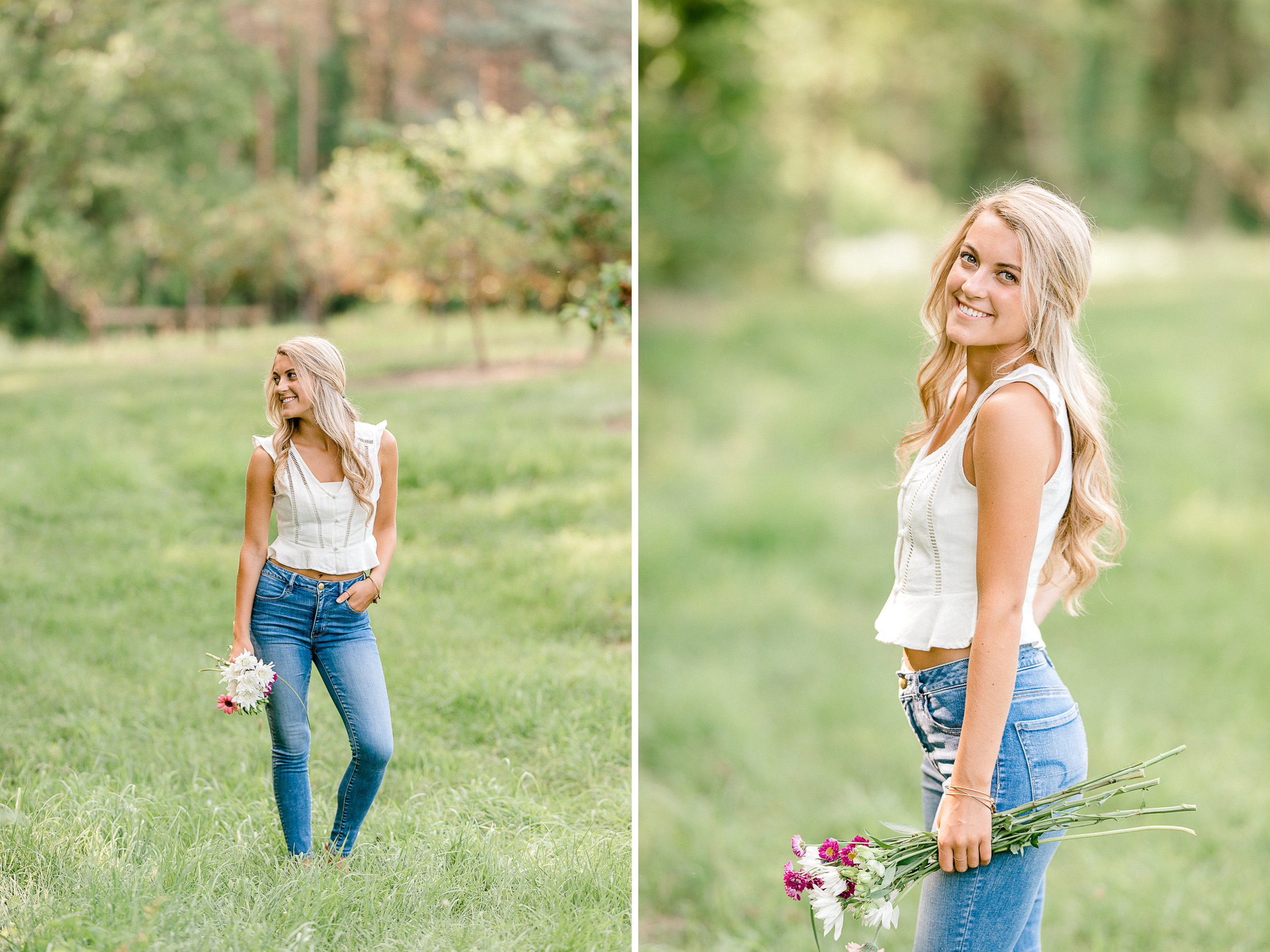 Beautiful Senior Girl Session at the Orchard and at the Beach | Senior Girl Poses | Senior Girl Wardrobe