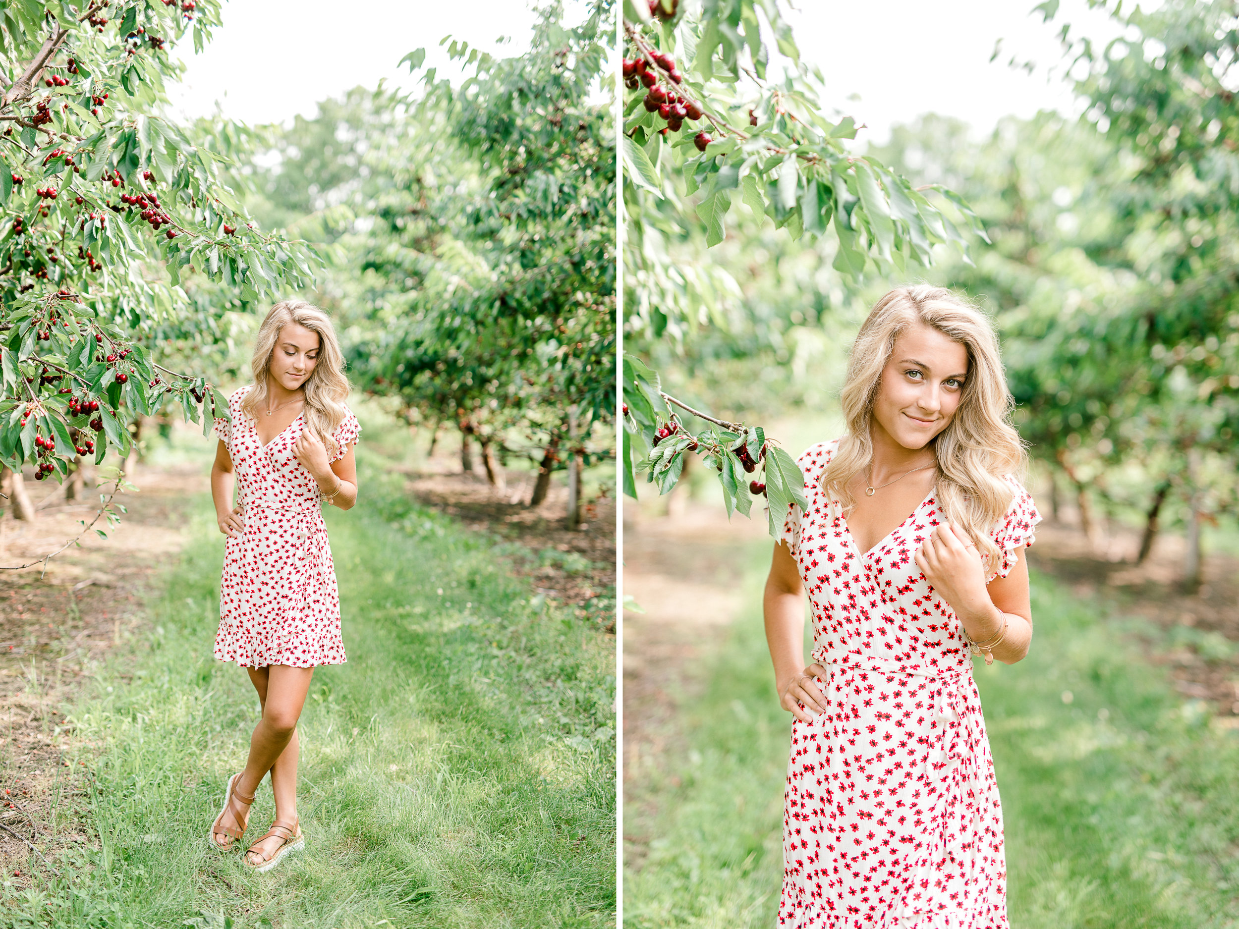 Beautiful Senior Girl Session at the Orchard and at the Beach | Senior Girl Poses | Senior Girl Wardrobe