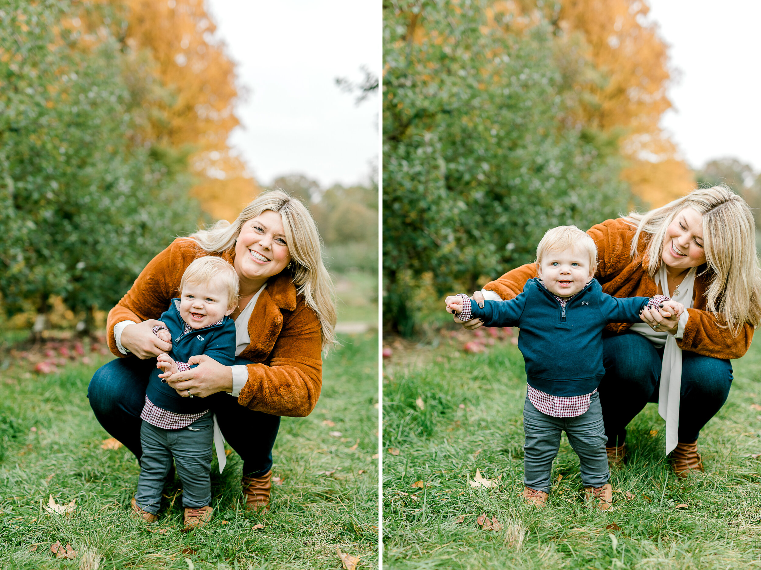 Colorful Fall Family Session at the Orchard | What to Wear for Fall Family Photos | Michigan Family Photographer