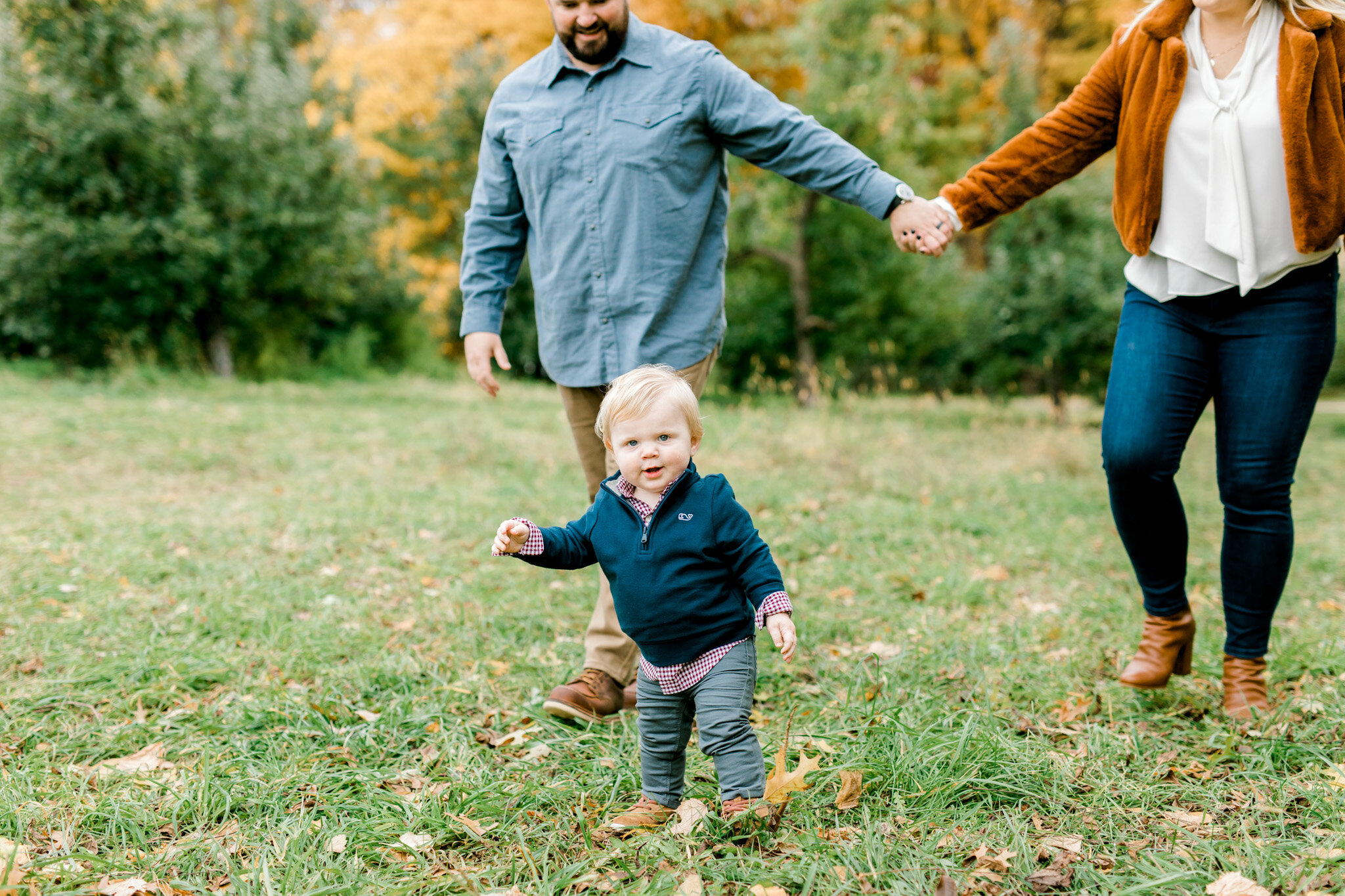 Colorful Fall Family Session at the Orchard | What to Wear for Fall Family Photos | Michigan Family Photographer