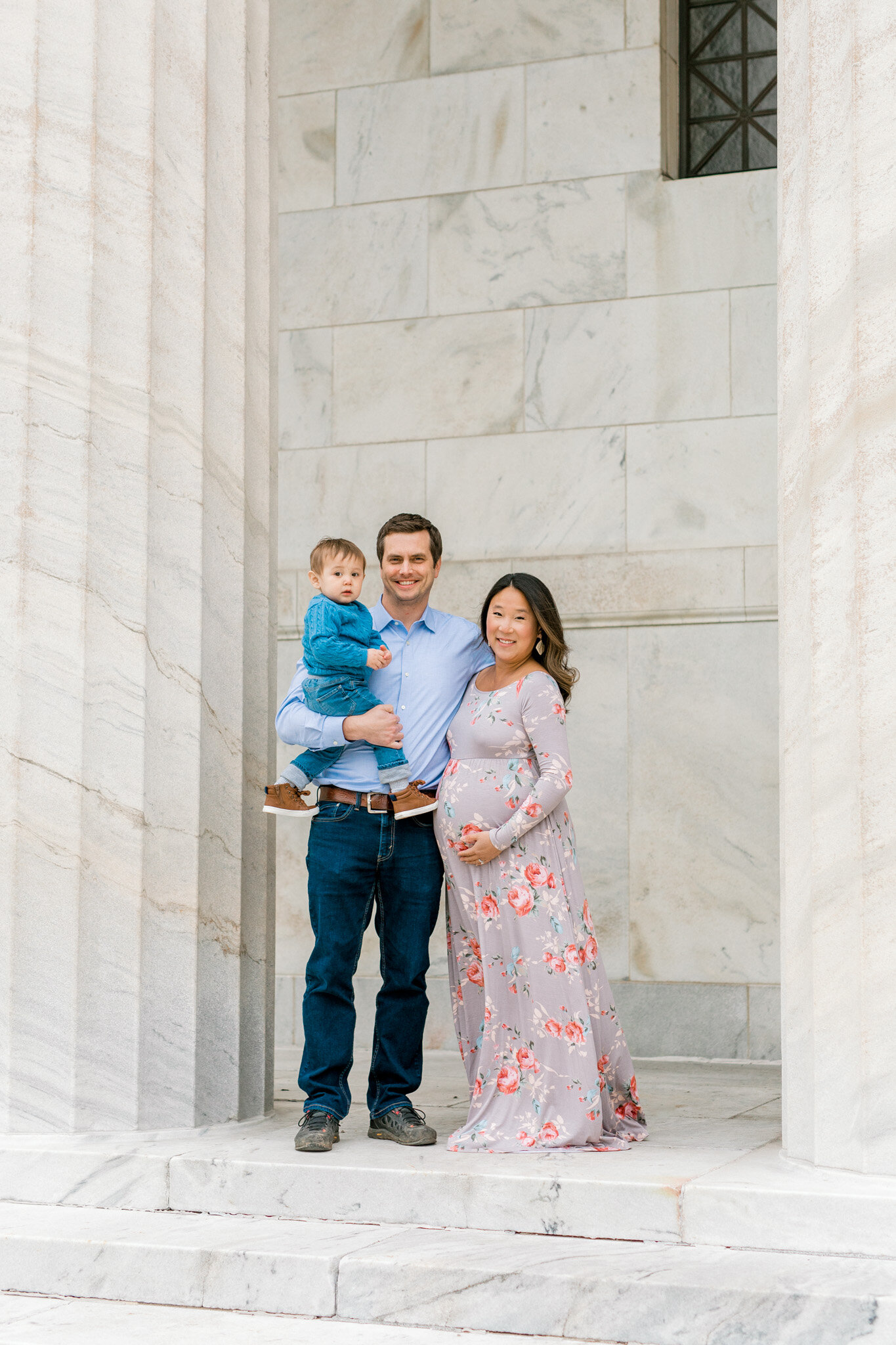 Spring Maternity Session | Light &amp; Airy Maternity Session Outdoor | Marble Pillars | West Michigan Maternity Photographer