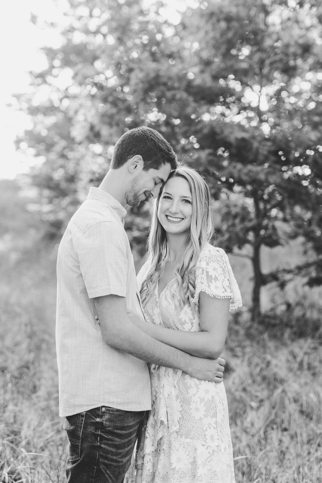 Spring Engagement Session on Lake Michigan | Light &amp; Airy Romantic Michigan Wedding Photographer