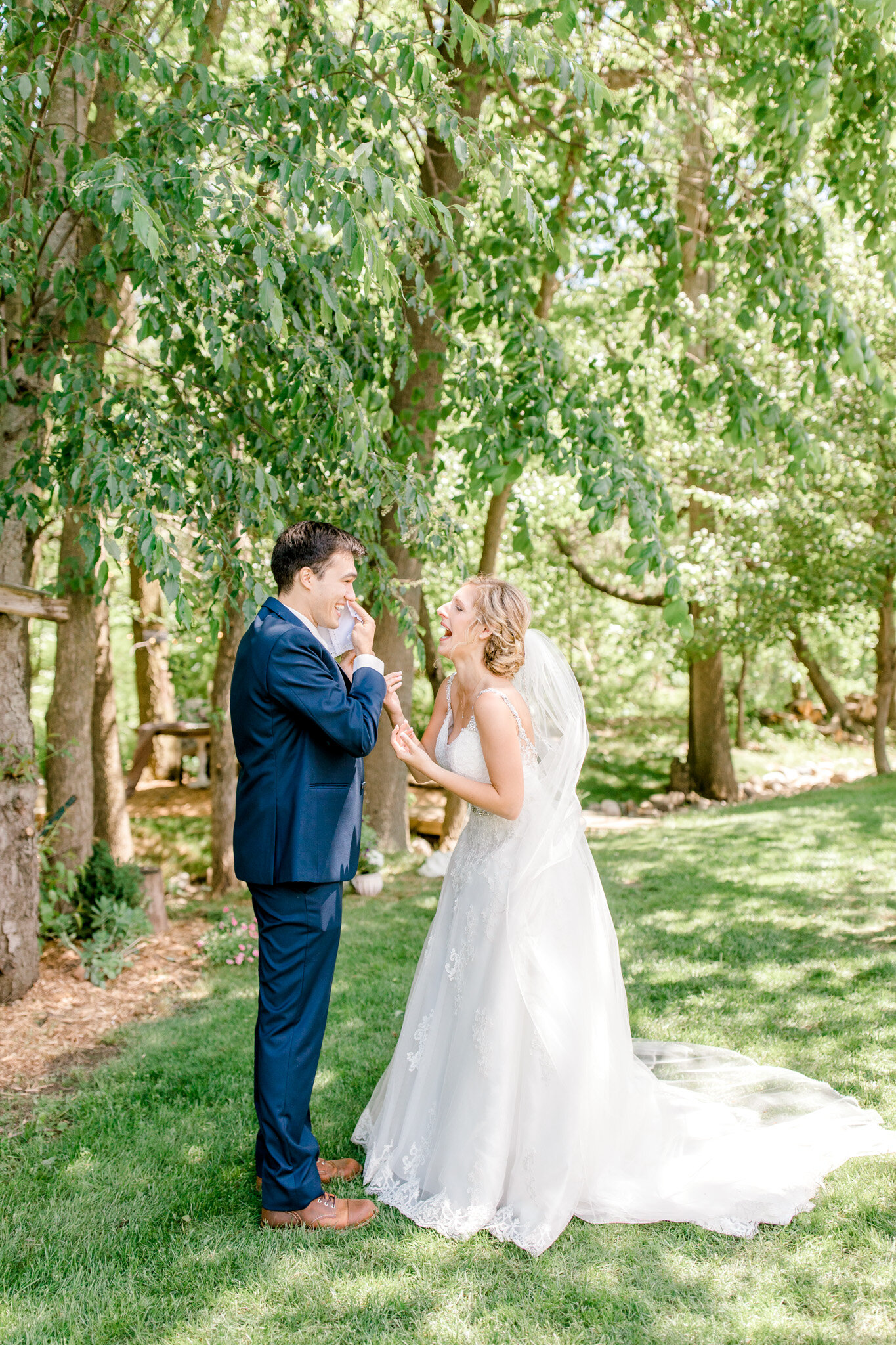 Intimate Backyard Elopement in Michigan | Light &amp; Airy Michigan Wedding Photographer