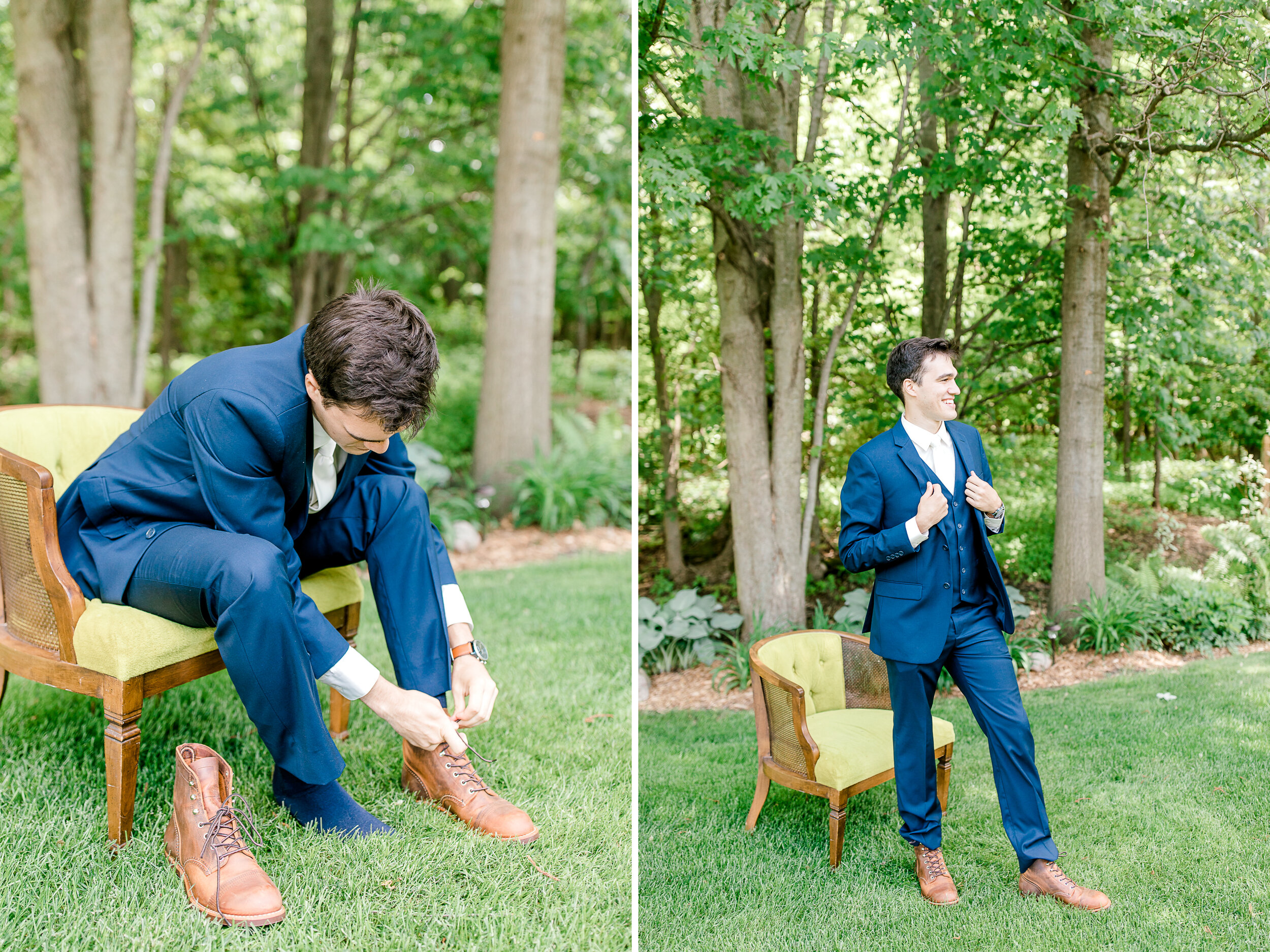 Intimate Backyard Elopement in Michigan | Light &amp; Airy Michigan Wedding Photographer