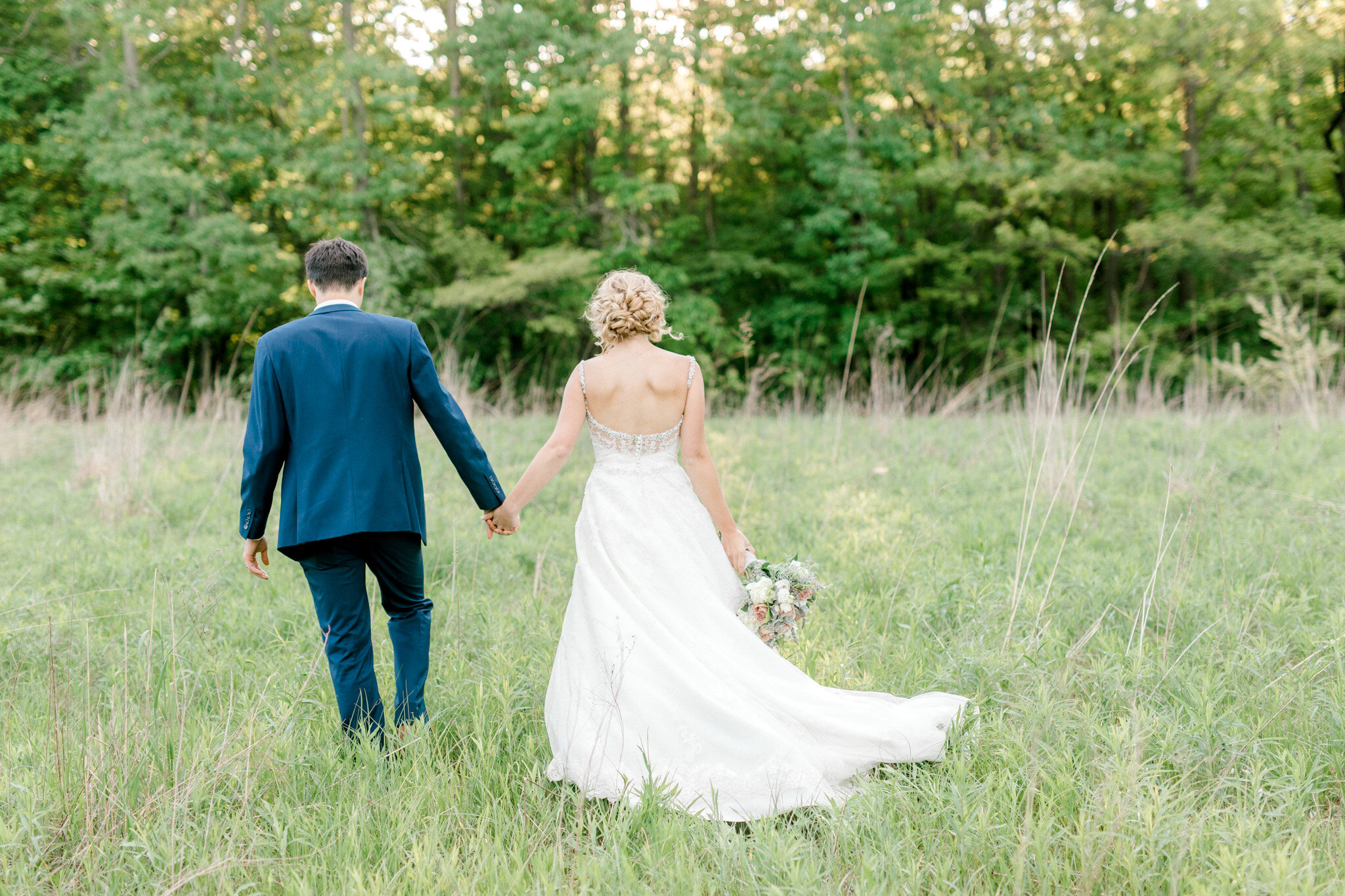 Intimate Backyard Elopement in Michigan | Light &amp; Airy Michigan Wedding Photographer