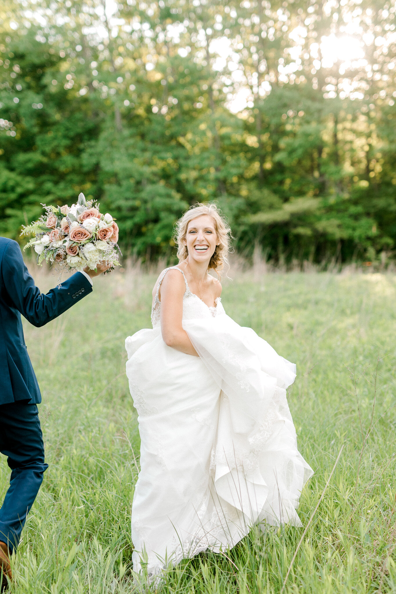 Intimate Backyard Elopement in Michigan | Light &amp; Airy Michigan Wedding Photographer