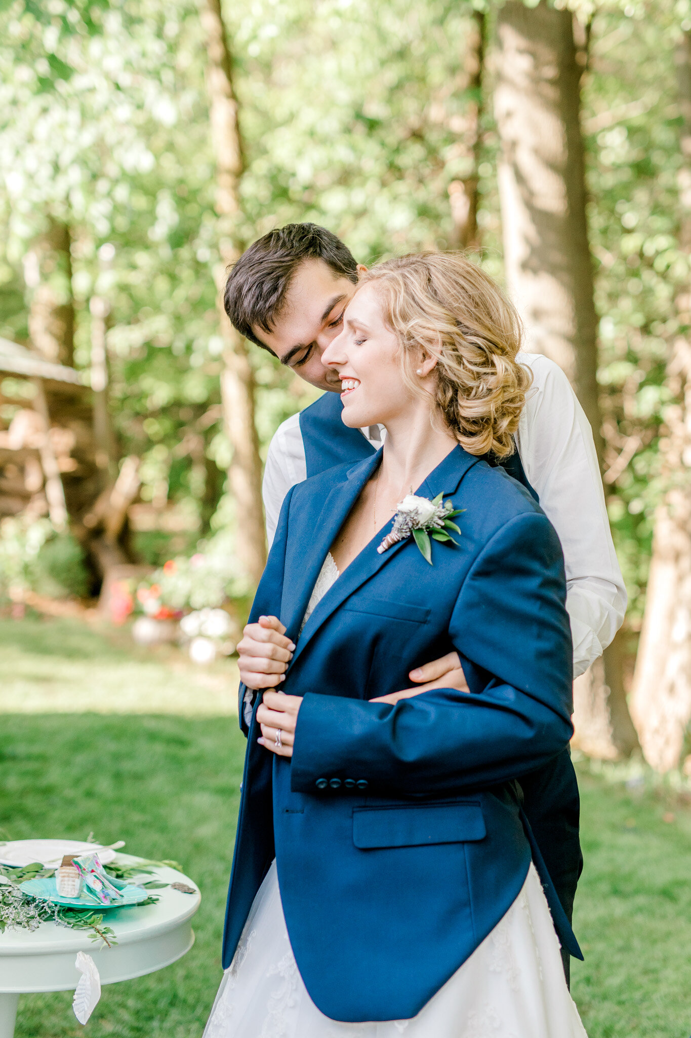 Intimate Backyard Elopement in Michigan | Light &amp; Airy Michigan Wedding Photographer