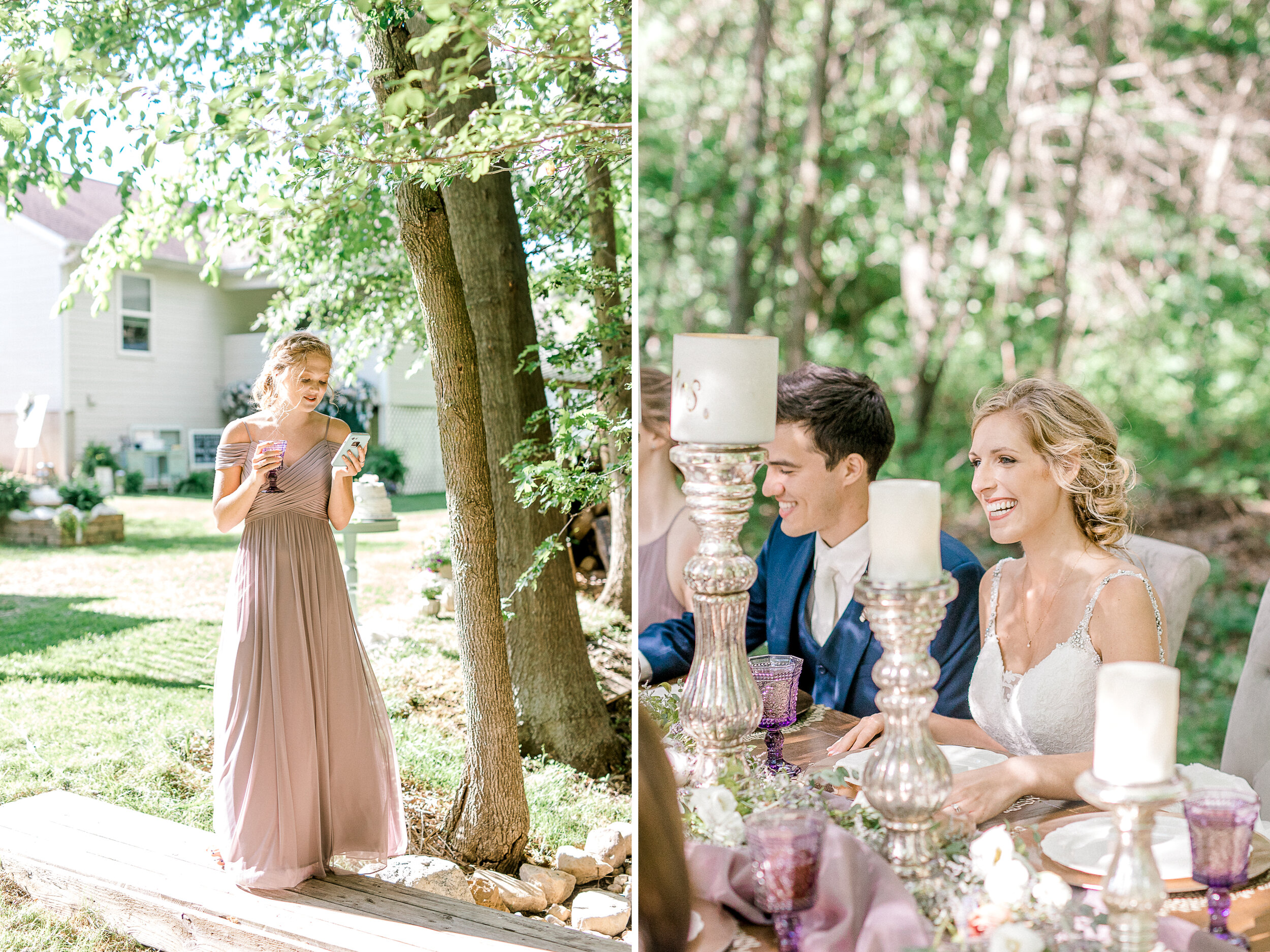 Intimate Backyard Elopement in Michigan | Light &amp; Airy Michigan Wedding Photographer