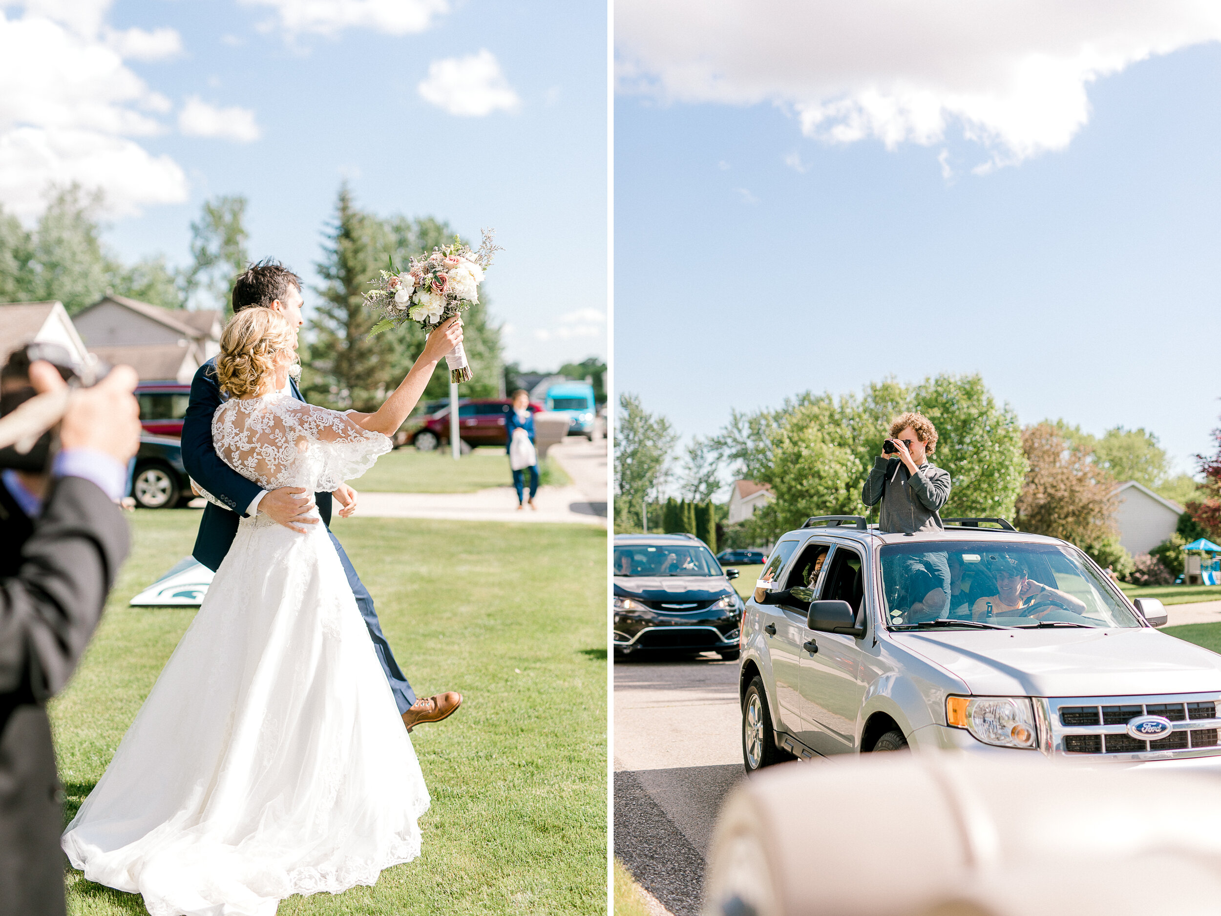 Intimate Backyard Elopement in Michigan | Light &amp; Airy Michigan Wedding Photographer