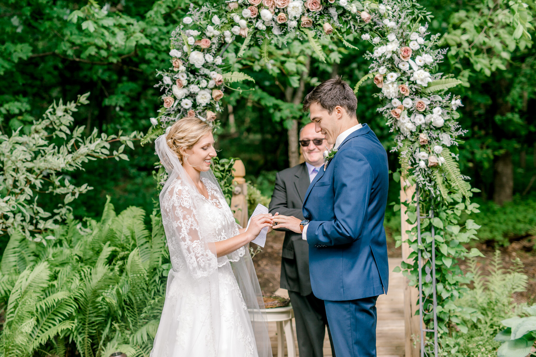 Intimate Backyard Elopement in Michigan | Light &amp; Airy Michigan Wedding Photographer