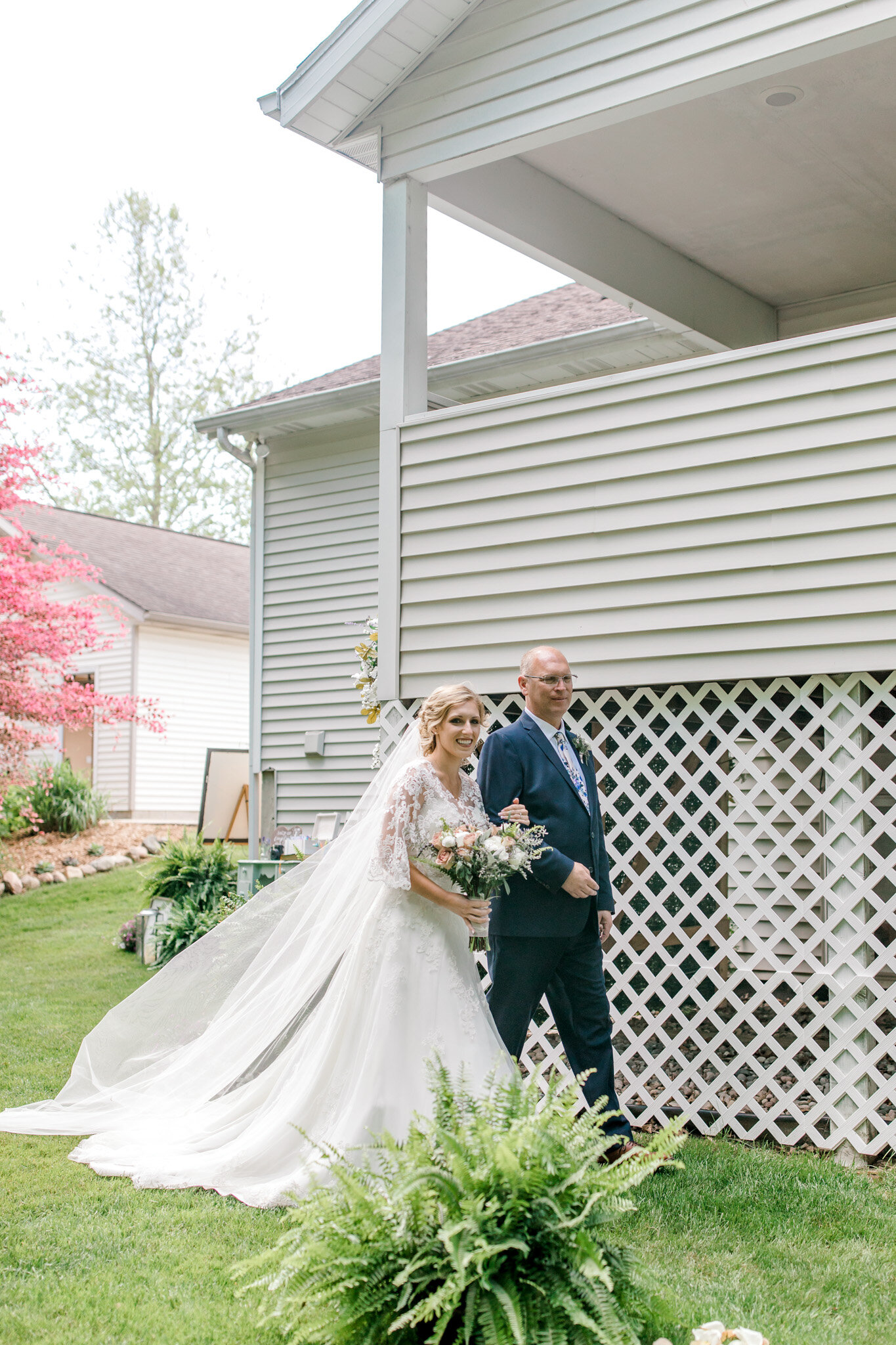 Intimate Backyard Elopement in Michigan | Light &amp; Airy Michigan Wedding Photographer