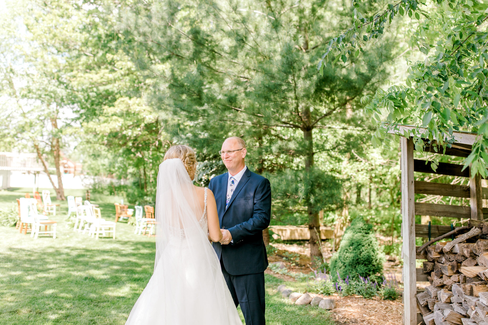 Intimate Backyard Elopement in Michigan | Light &amp; Airy Michigan Wedding Photographer