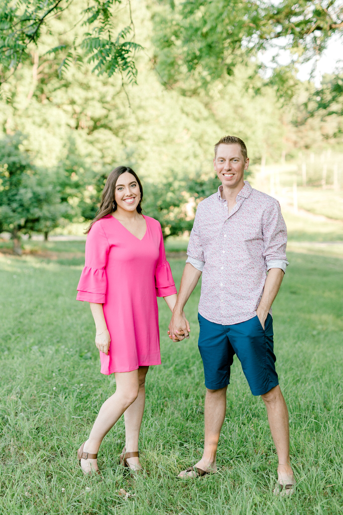 Colorful Engagement Session at the Orchard | Light and Airy Michigan Wedding Photographer