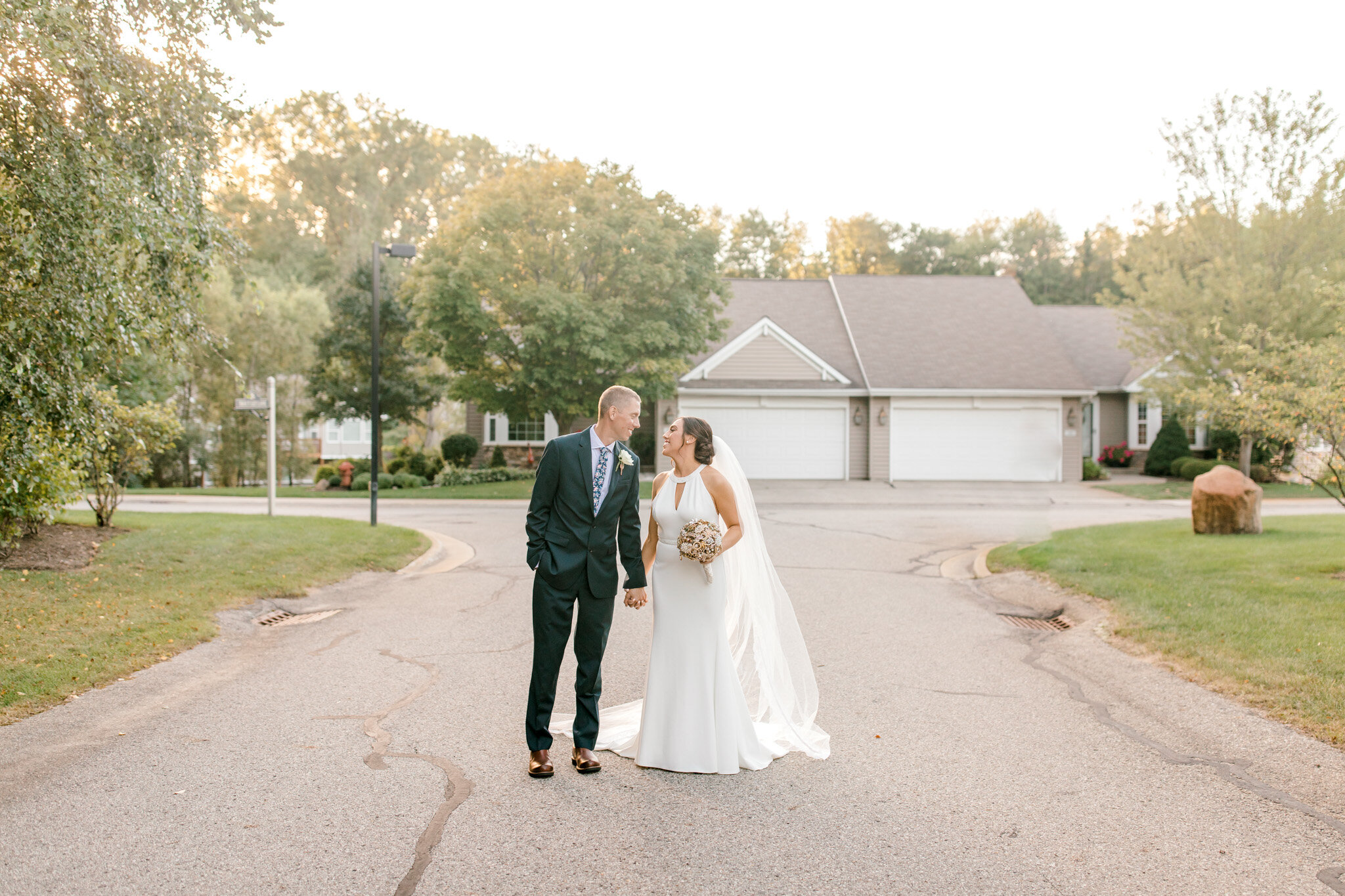 Small Backyard Grand Rapids Wedding | Light &amp; Airy Photographer | West Michigan Wedding Photographer