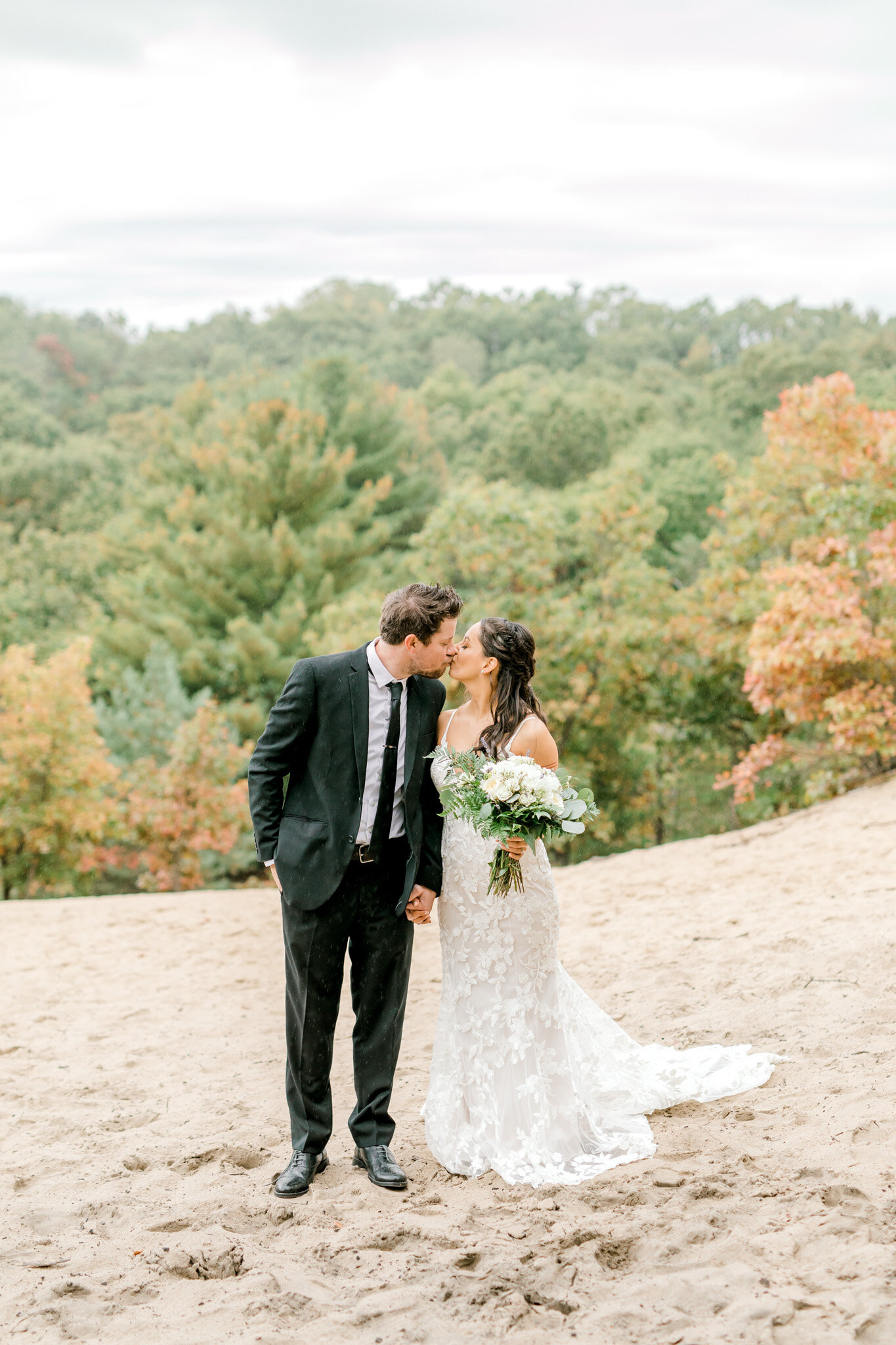Intimate Fall Elopement in the Woods | Light &amp; Airy West Michigan Wedding Photographer