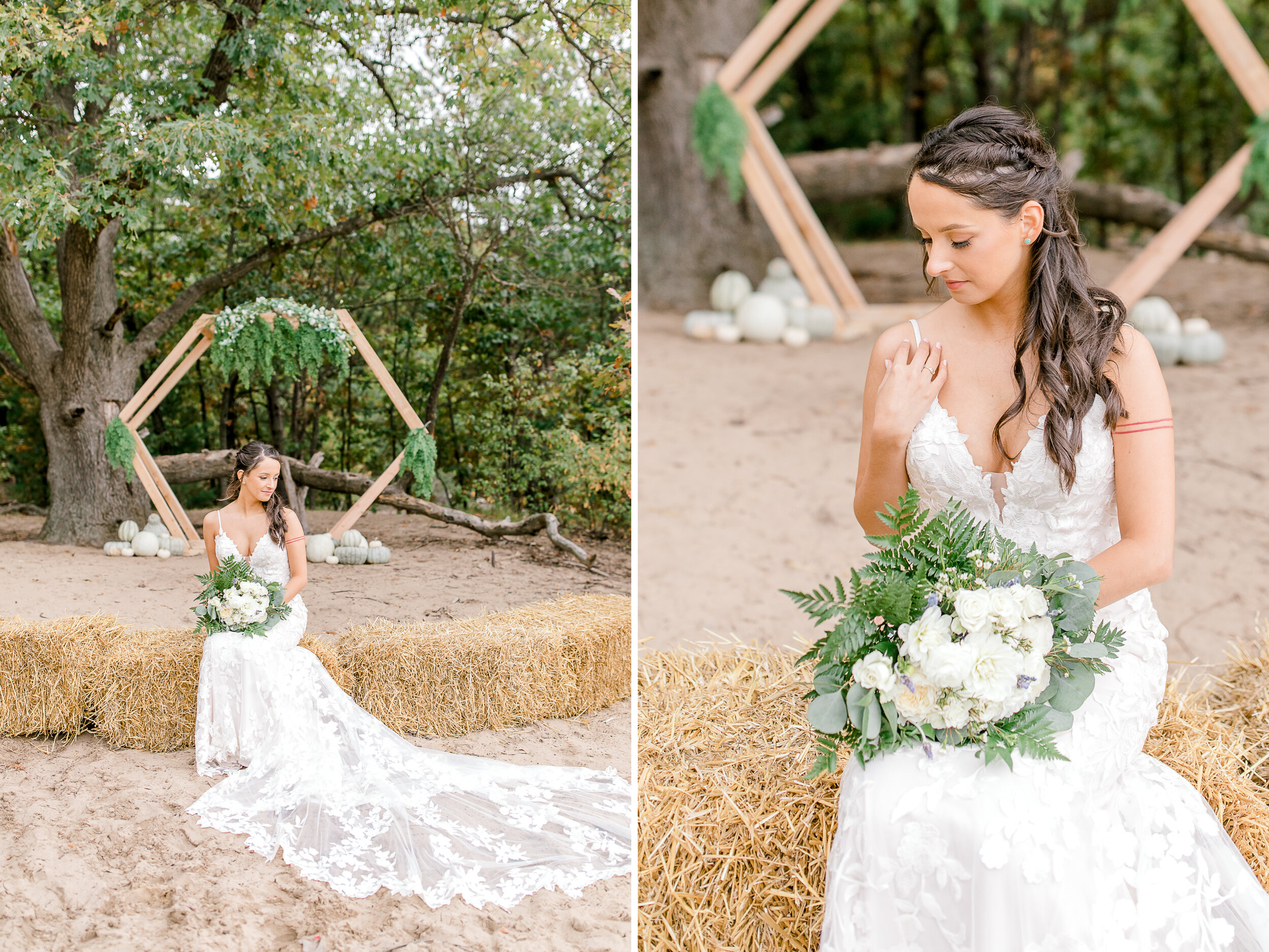 Intimate Fall Elopement in the Woods | Light &amp; Airy West Michigan Wedding Photographer