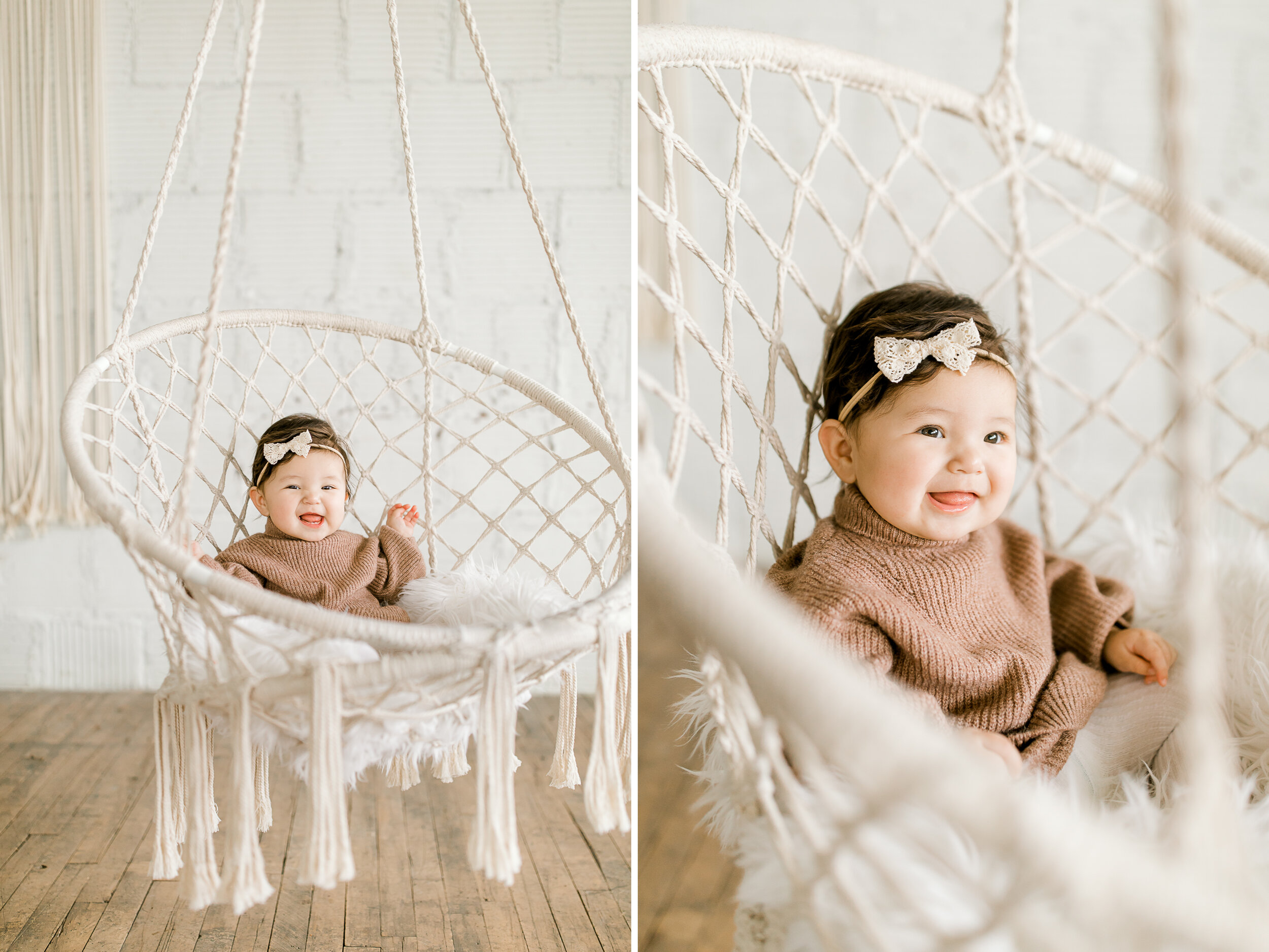 7 Month Milestone In Studio | Light &amp; Airy Family Photography | West Michigan Family Photographer