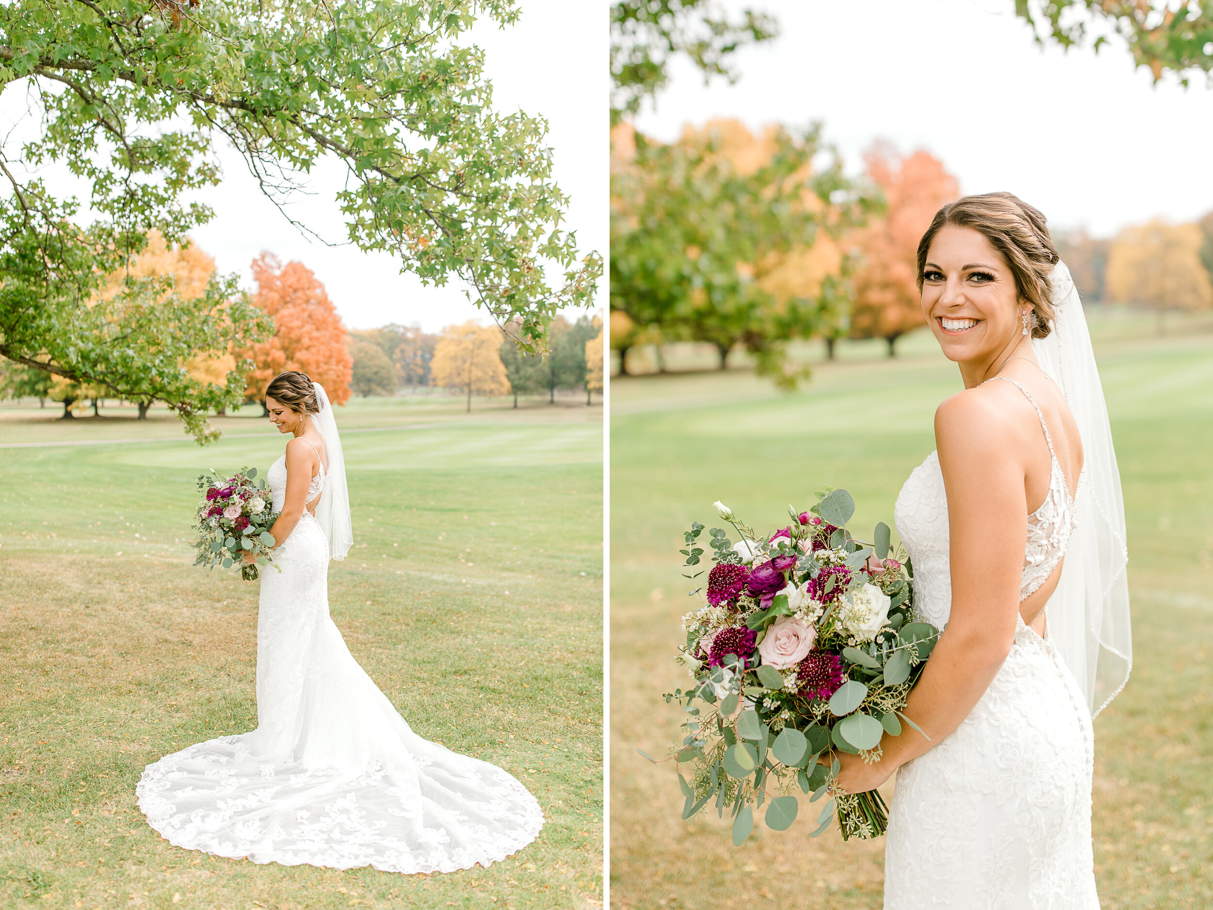 Autumn Wedding at The Country Club of Jackson | Light &amp; Airy Michigan Wedding Photographer