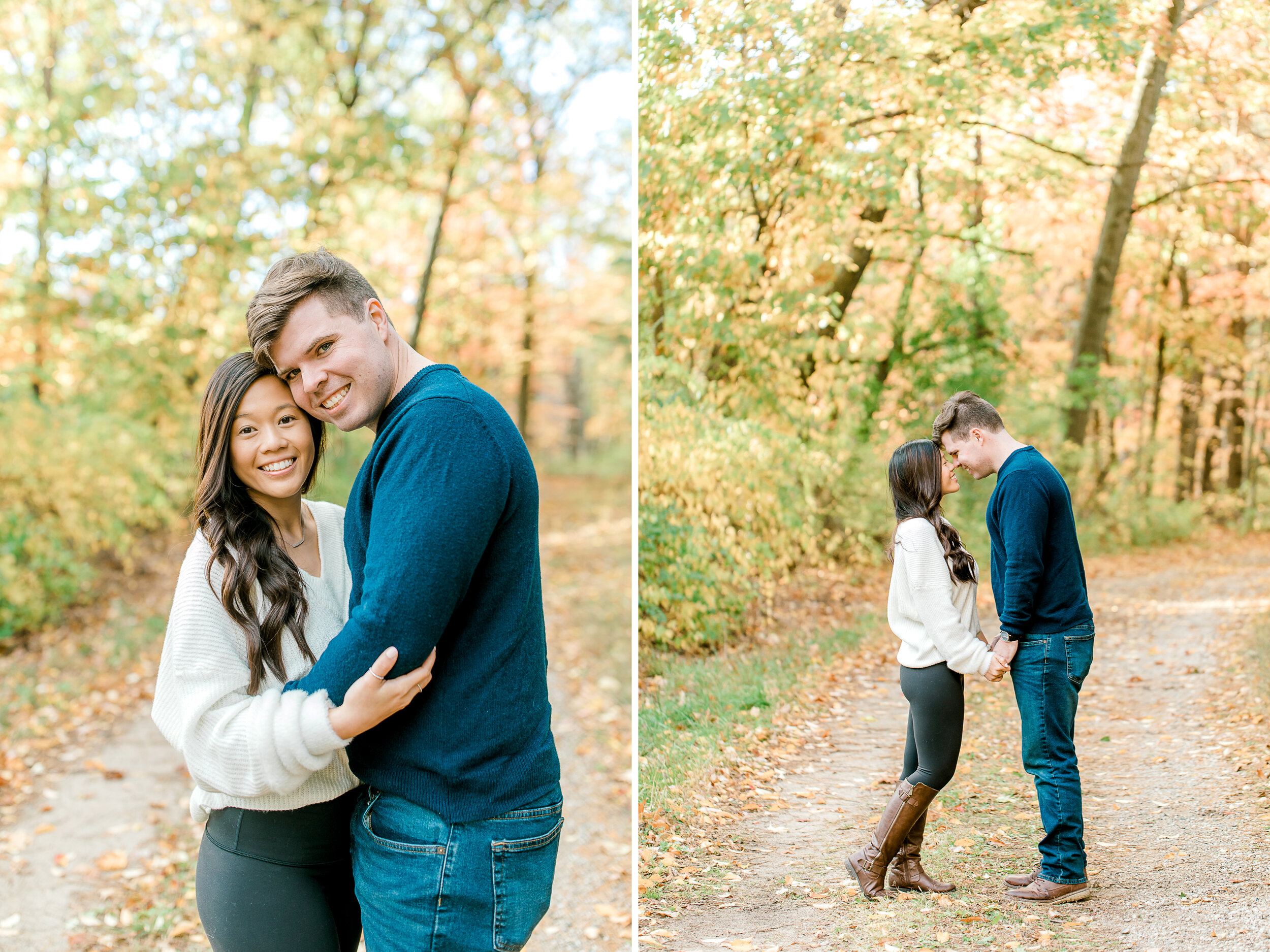 Classy &amp; Colorful Fall Engagement Sessions | Light &amp; Airy Michigan Wedding Photography