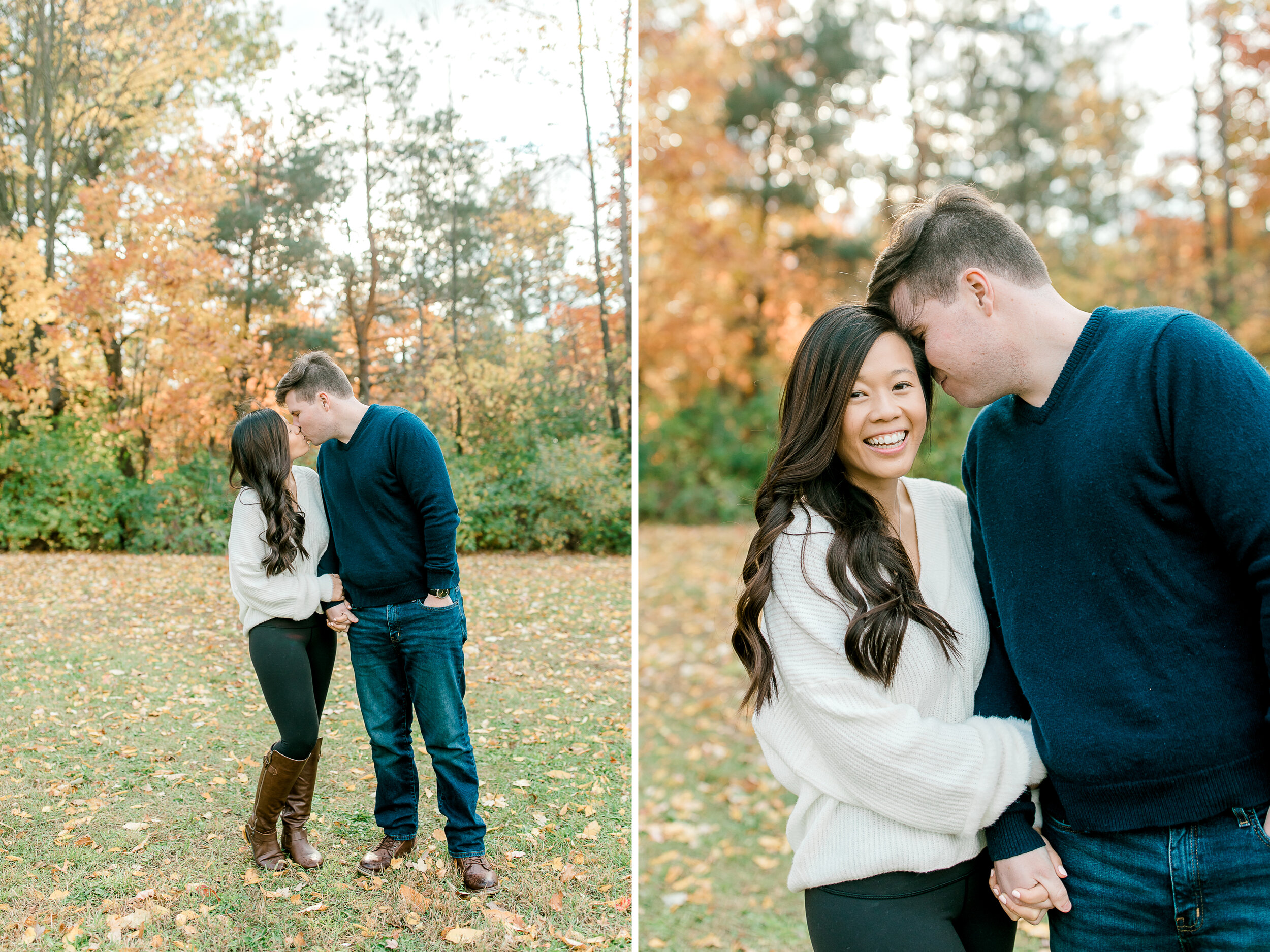 Classy &amp; Colorful Fall Engagement Sessions | Light &amp; Airy Michigan Wedding Photography