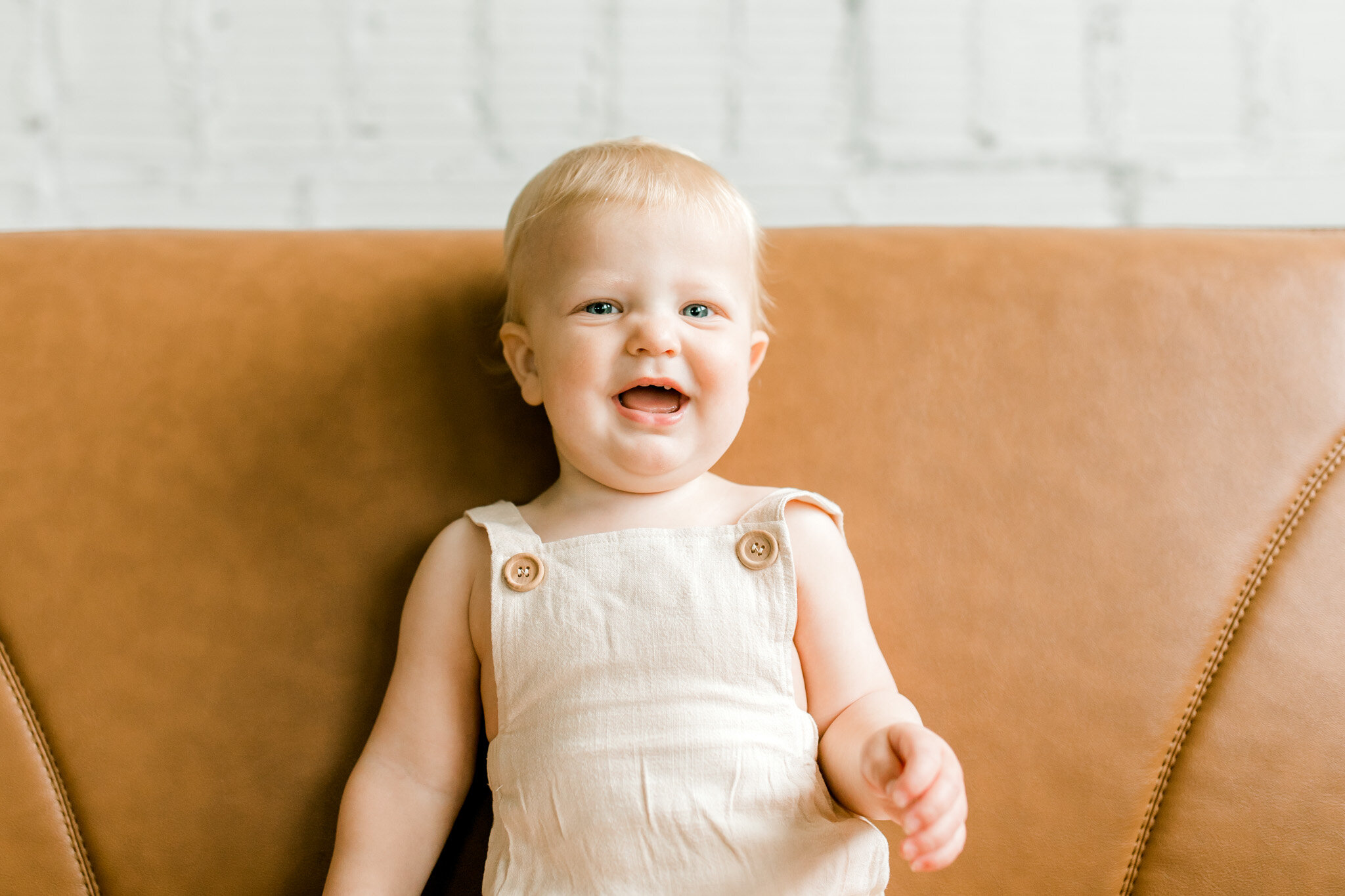 Simple, Neutral Cake Smash | Light &amp; Airy Photography | Baby Boy First Birthday Photos